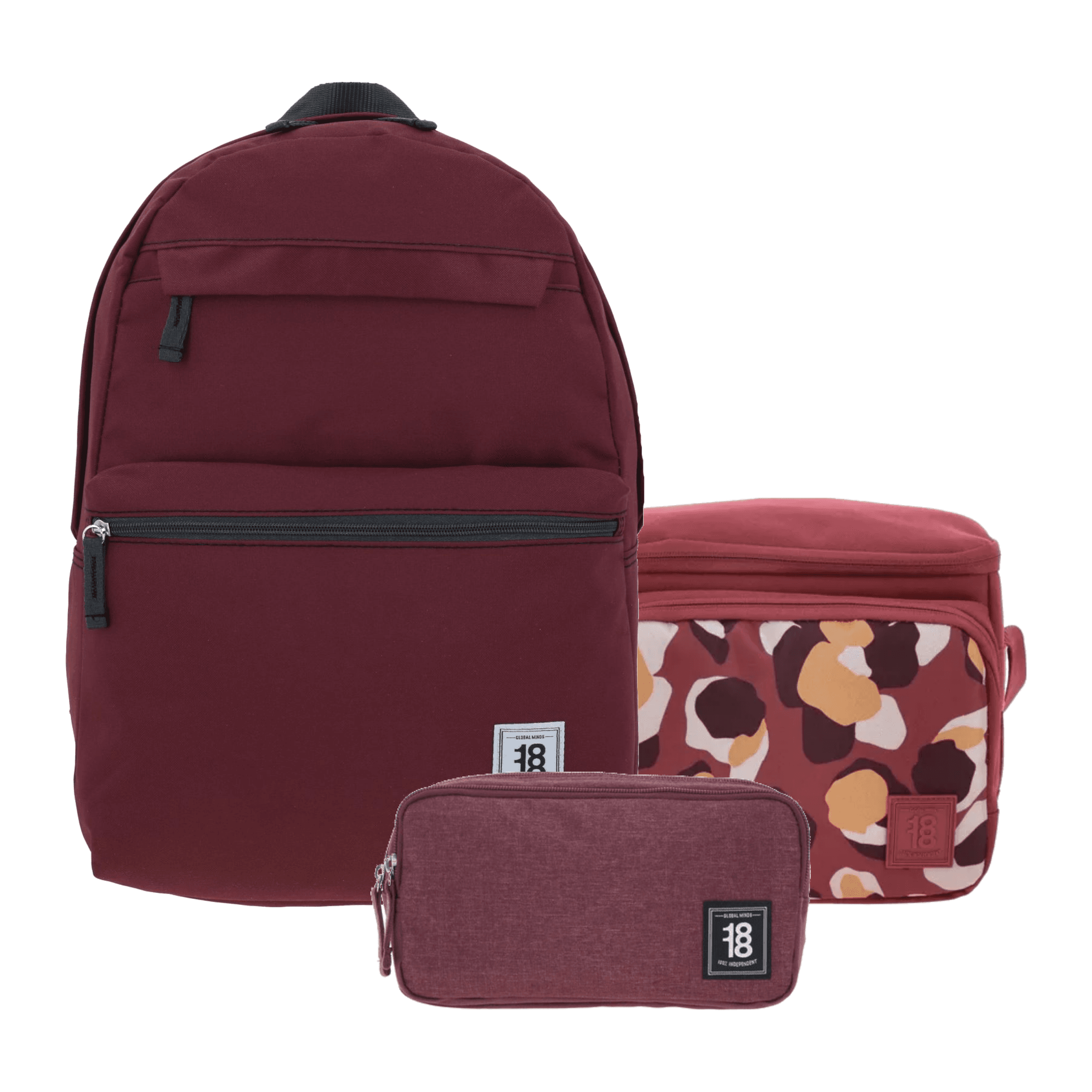 Kit Escolar 1818 by Chenson (Mochila + Lonchera + Lapicera) Magenta Juvenil - Modelo 1861105, modelo 1861105-M-KC3