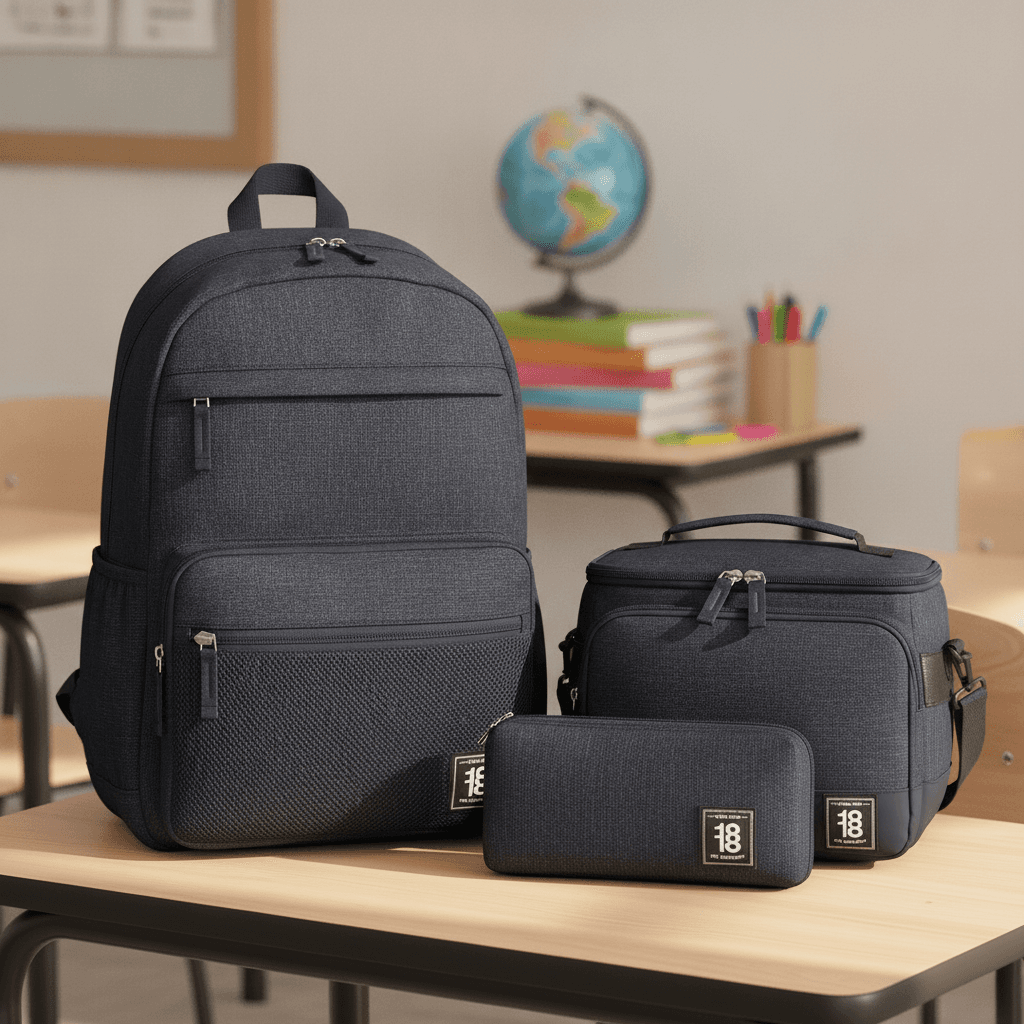 Kit Escolar 1818 by Chenson (Mochila + Lonchera) Azul Juvenil - Modelo 1865731, modelo 1865731-9-KC2O