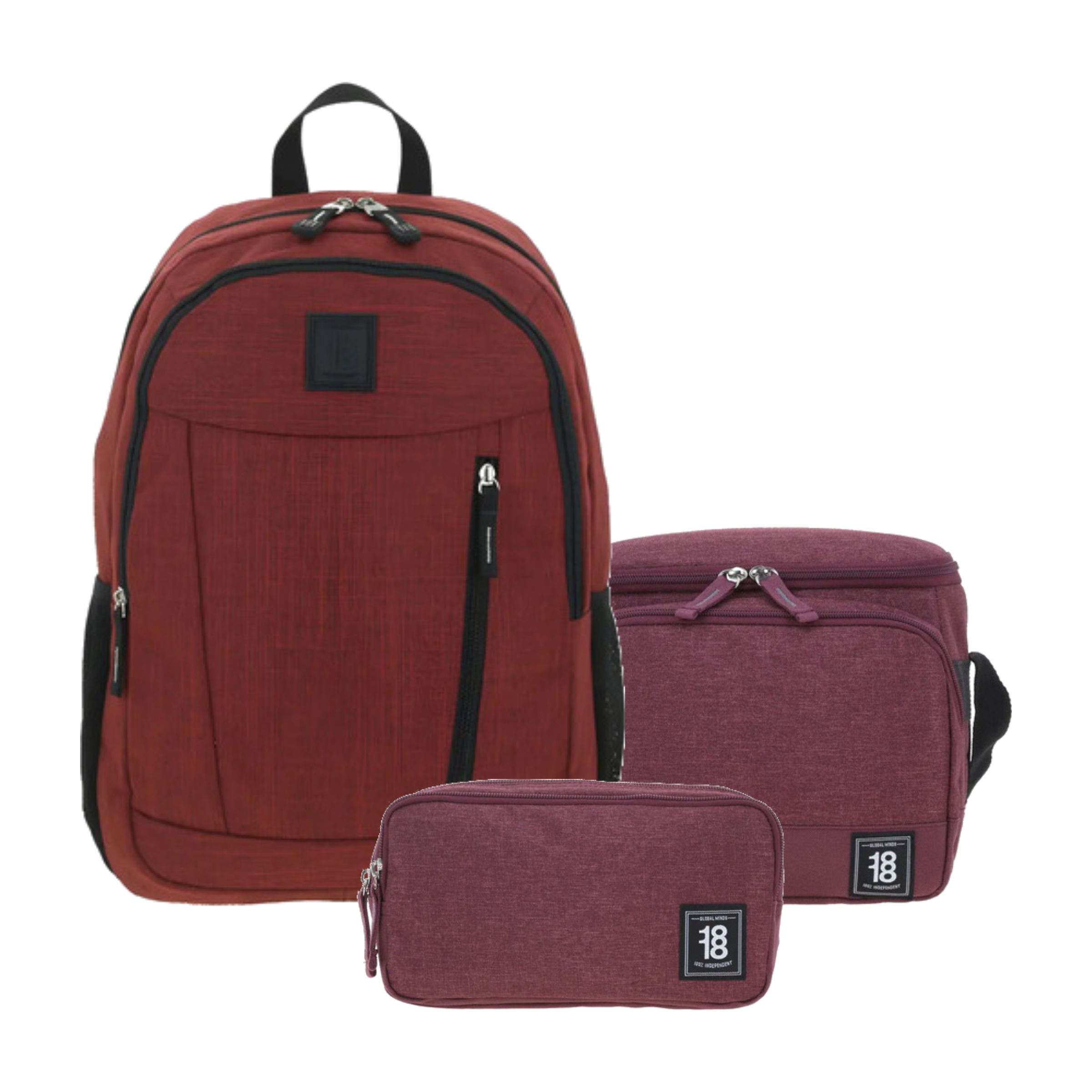 Kit Escolar 1818 by Chenson (Mochila + Lonchera + Lapicera) Magenta Juvenil - Modelo 1865936, modelo 1865936-M-KC3