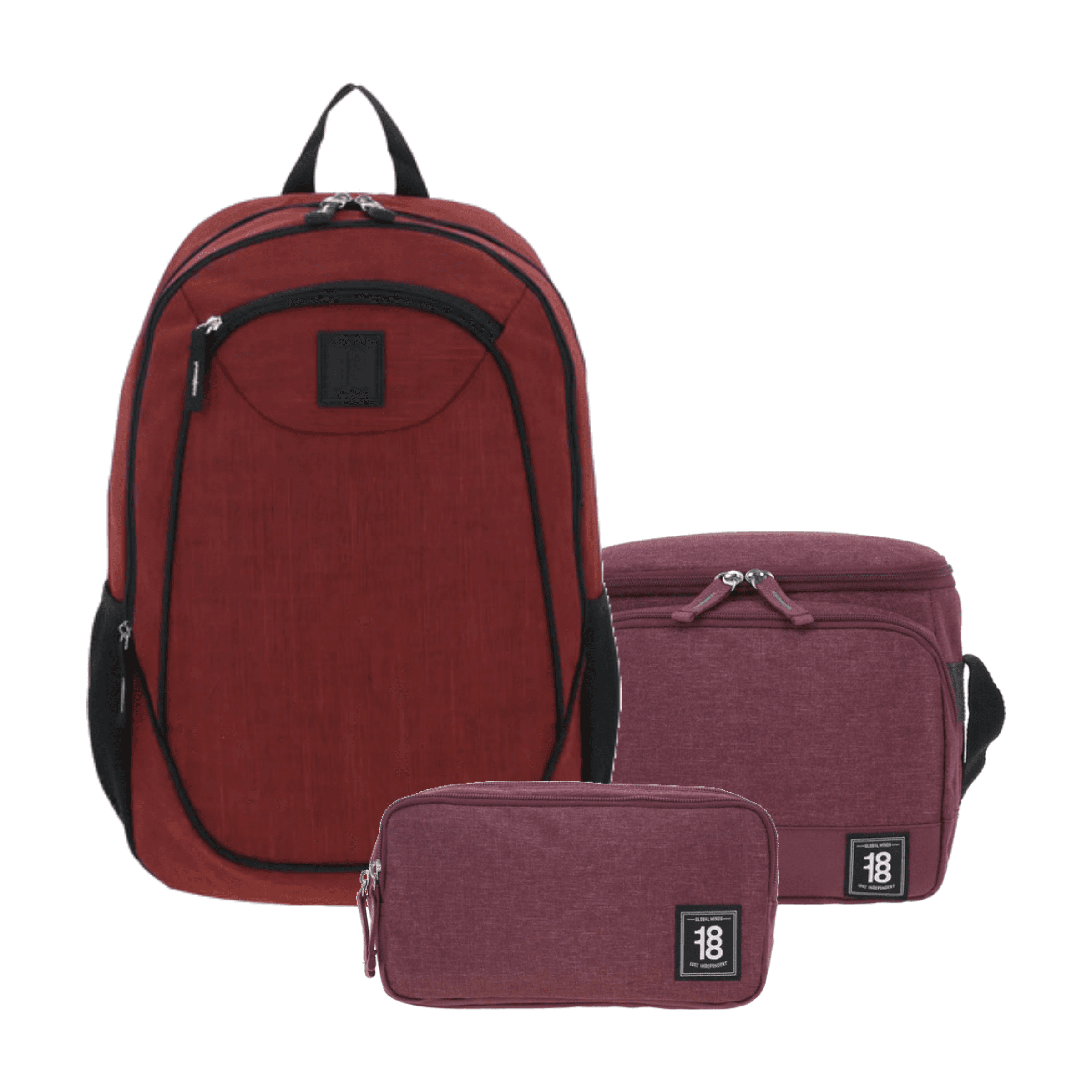 Kit Escolar 1818 by Chenson (Mochila + Lonchera + Lapicera) Magenta Juvenil - Modelo 1865938, modelo 1865938-M-KC3