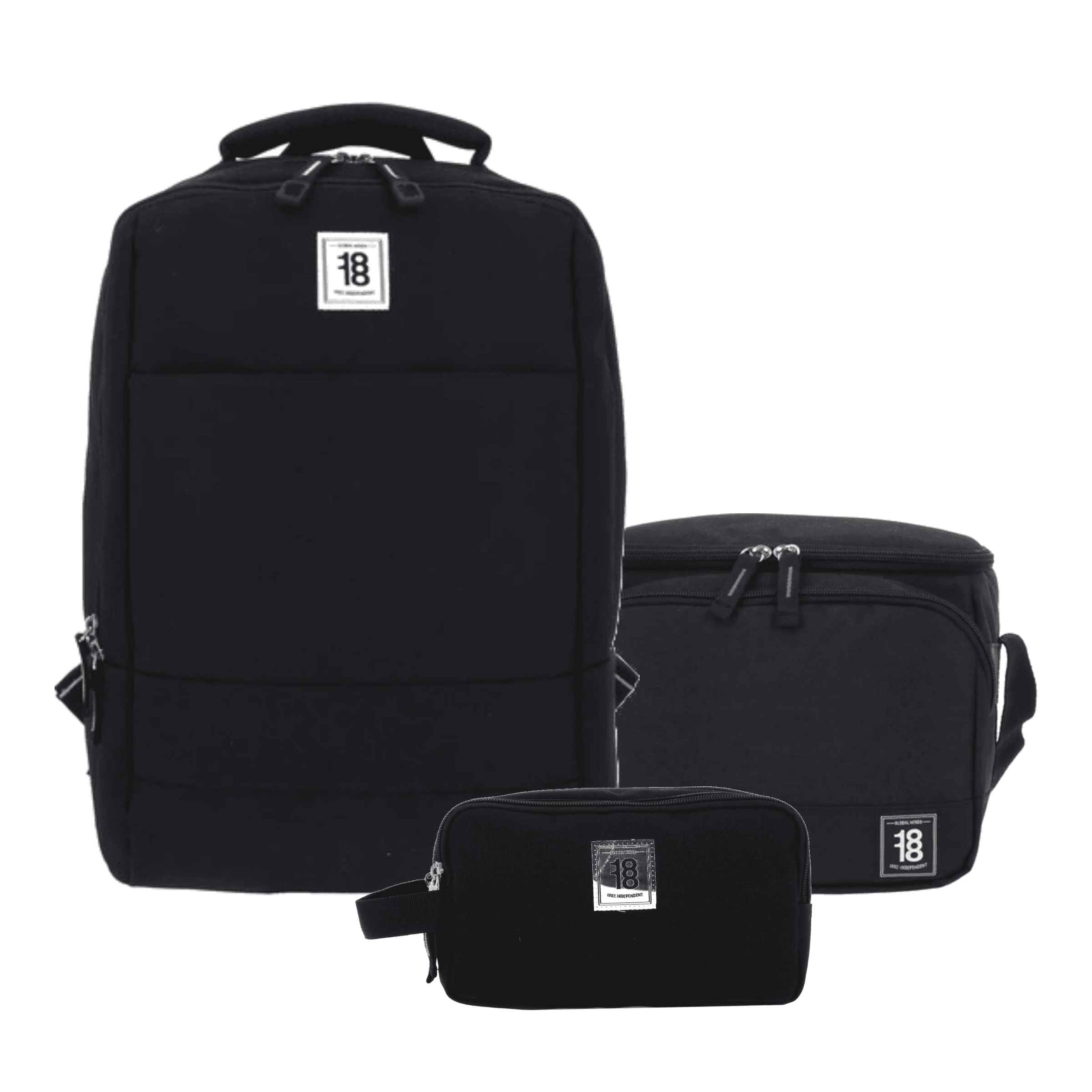 Kit Escolar 1818 by Chenson (Mochila + Lonchera + Lapicera) Negro Juvenil - Modelo 1865953, modelo 1865953-3-KC3