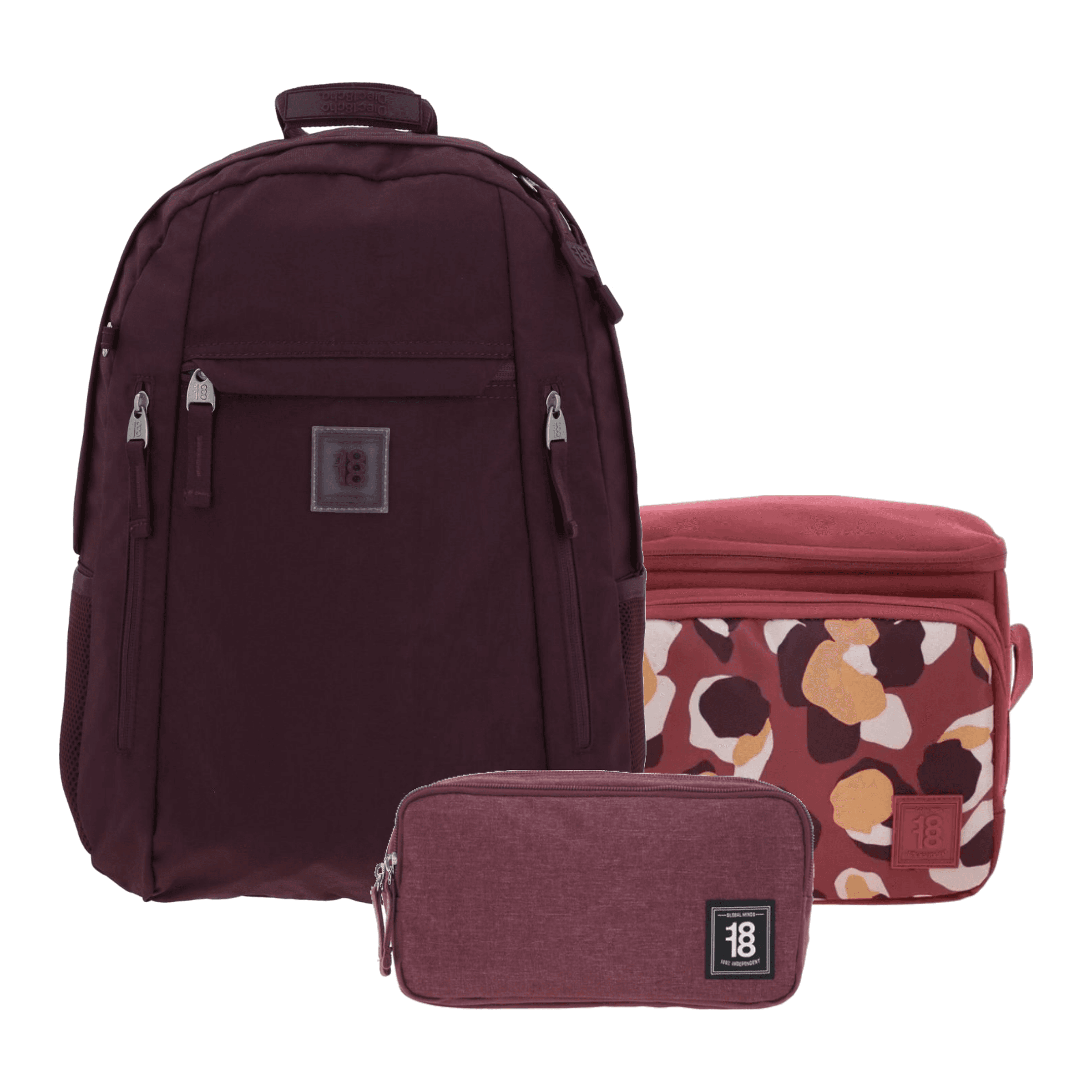 Kit Escolar 1818 by Chenson (Mochila + Lonchera + Lapicera) Magenta Juvenil - Modelo 1866544, modelo 1866544-M-KC3