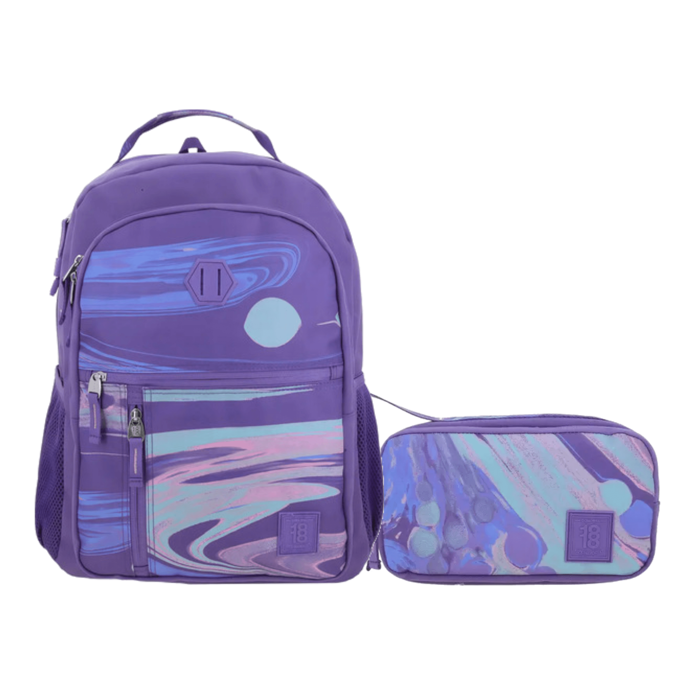 Kit Escolar 1818 by Chenson (Mochila + Lapicera) Violeta Juvenil, modelo 1866569-V-KC2A