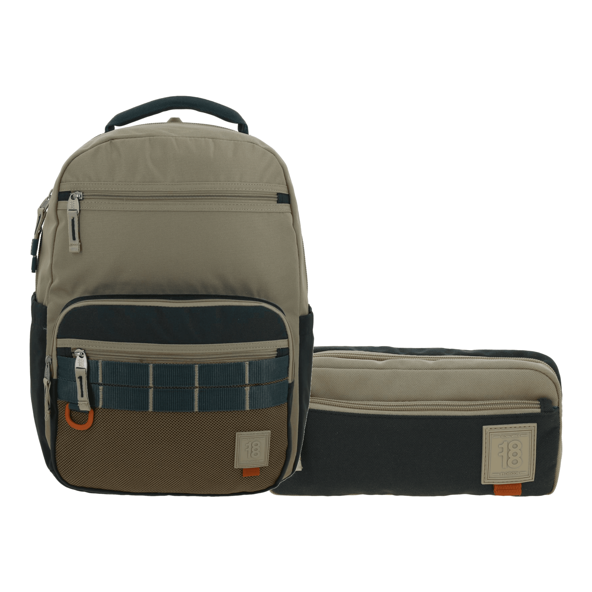 Kit Escolar 1818 by Chenson Mochila + Mochila Café Oro Rosa Juvenil, modelo 1870888-K-KC2A