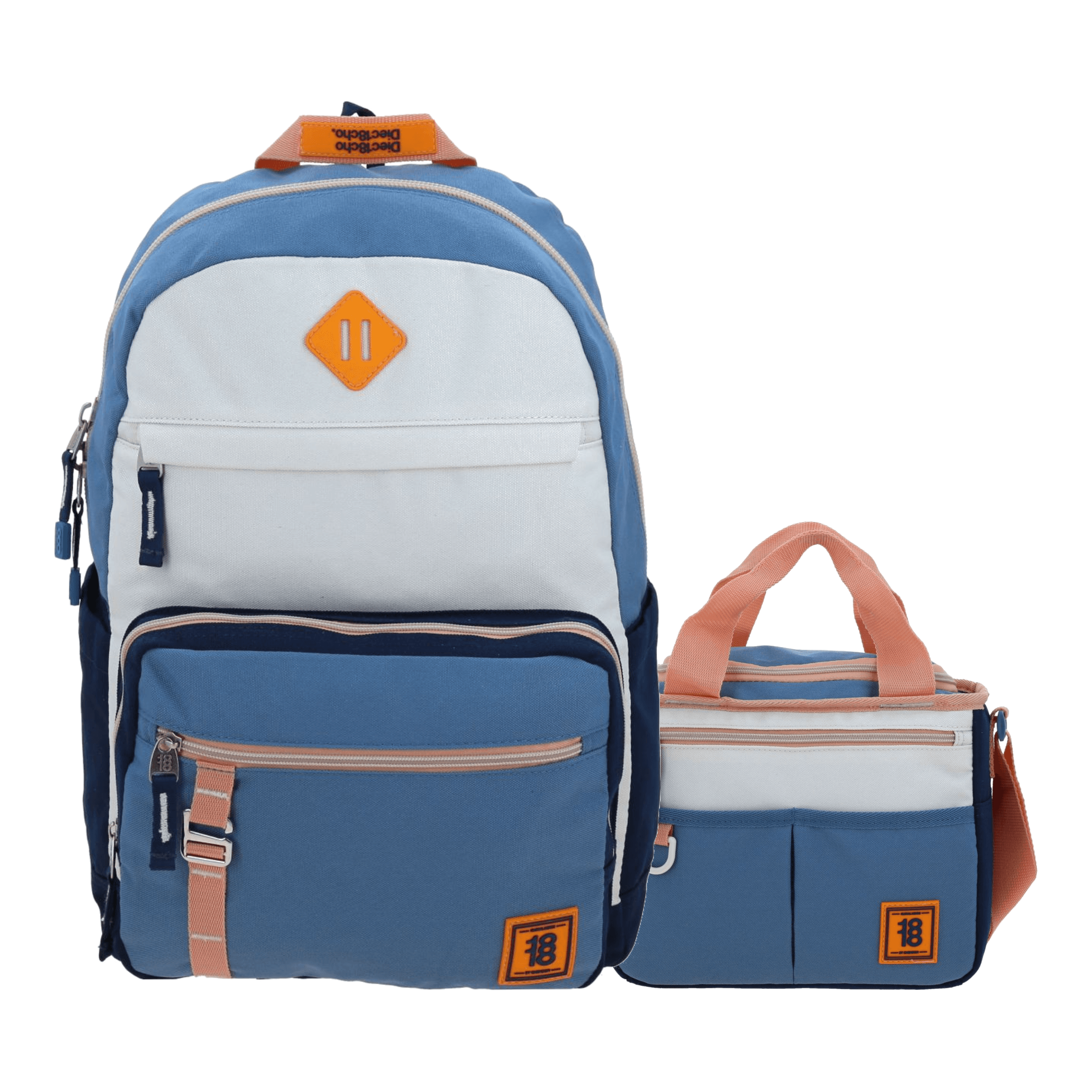 Kit Escolar 1818 by Chenson (Mochila + Lonchera) Azul Juvenil - Modelo 1870917, modelo 1870917-9-KC2O