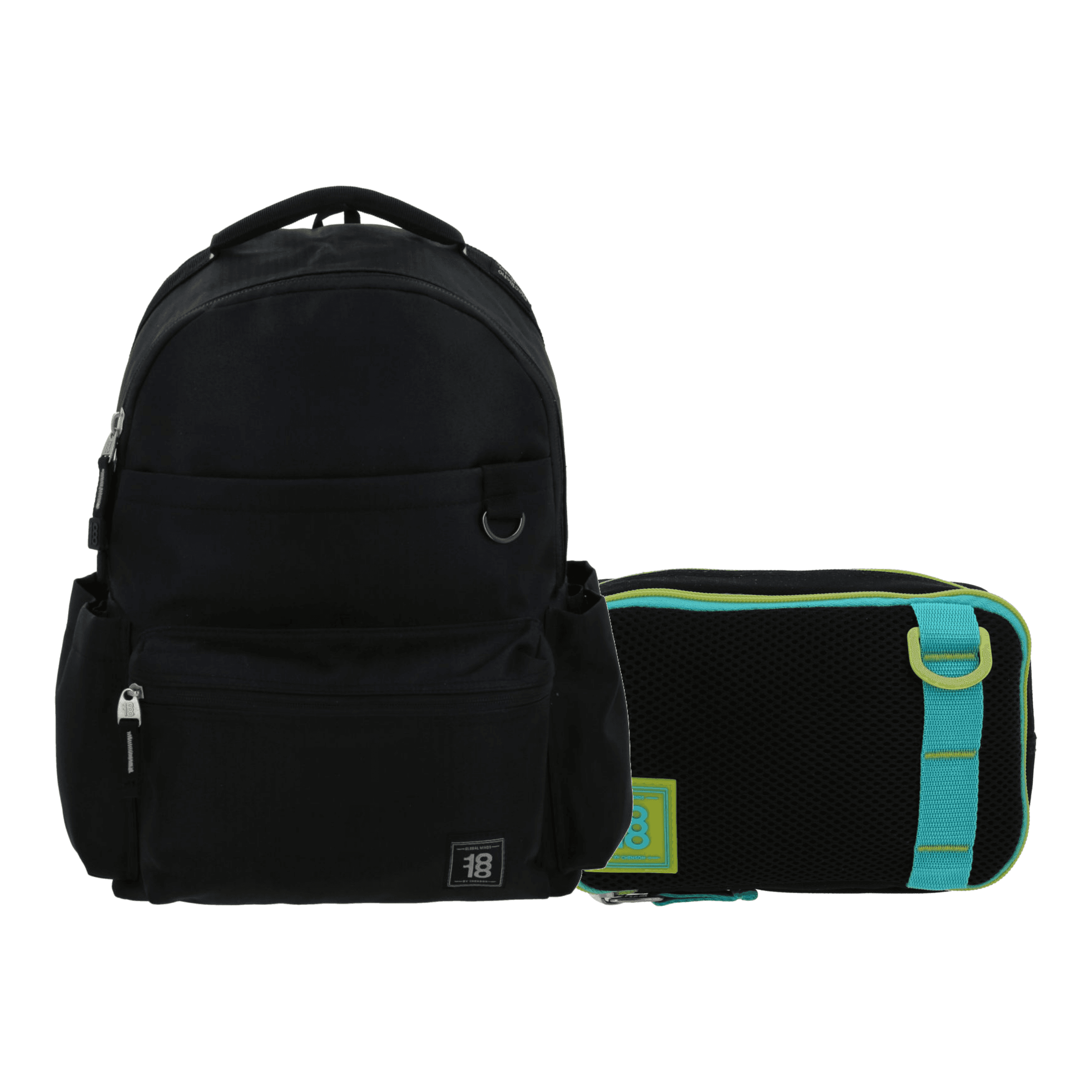 Kit Escolar 1818 by Chenson (Mochila + Lapicera) Negro Juvenil - Modelo 1870920, modelo 1870920-3-KC2A