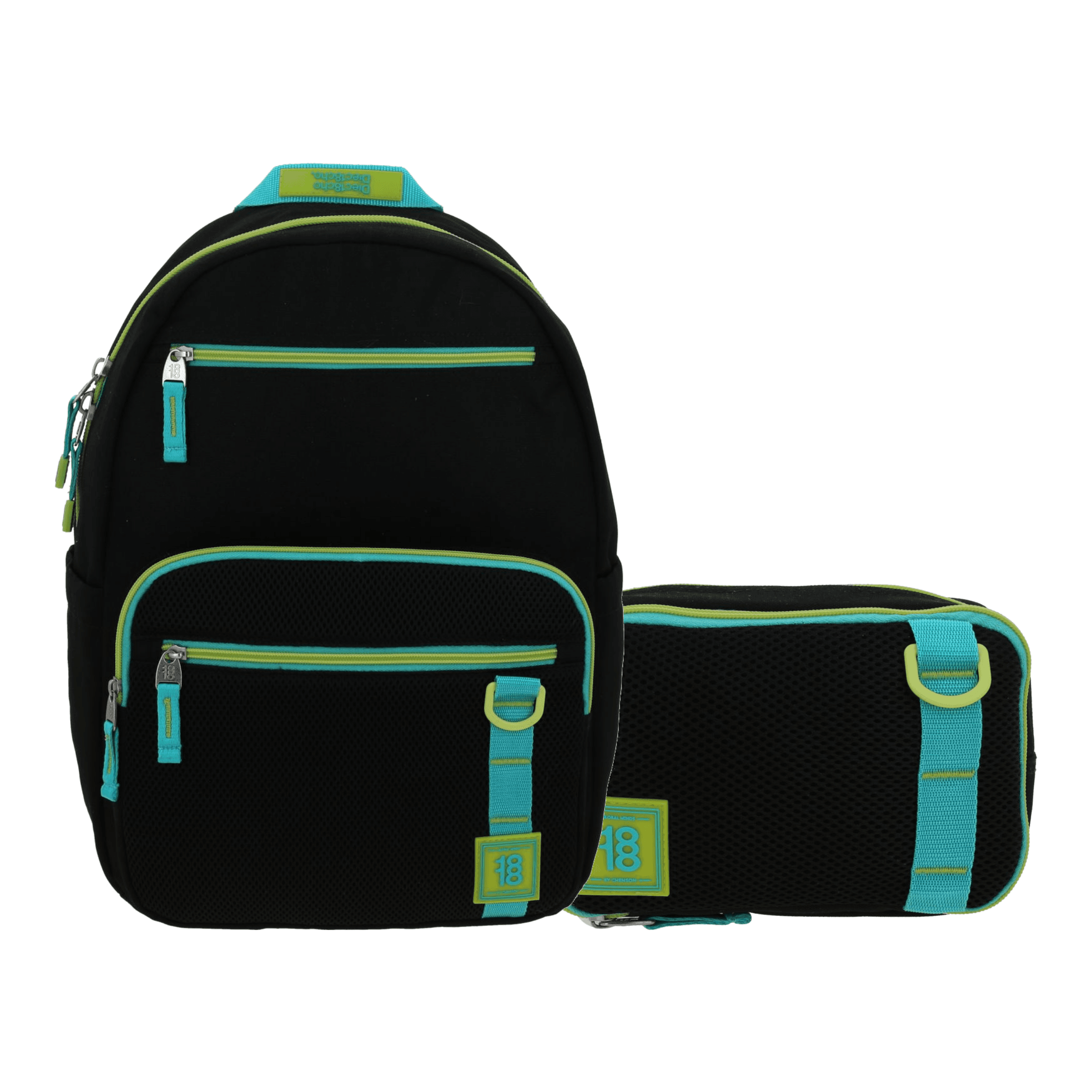 Kit Escolar 1818 by Chenson (Mochila + Lapicera) Negro Juvenil - Modelo 1870925, modelo 1870925-3-KC2A