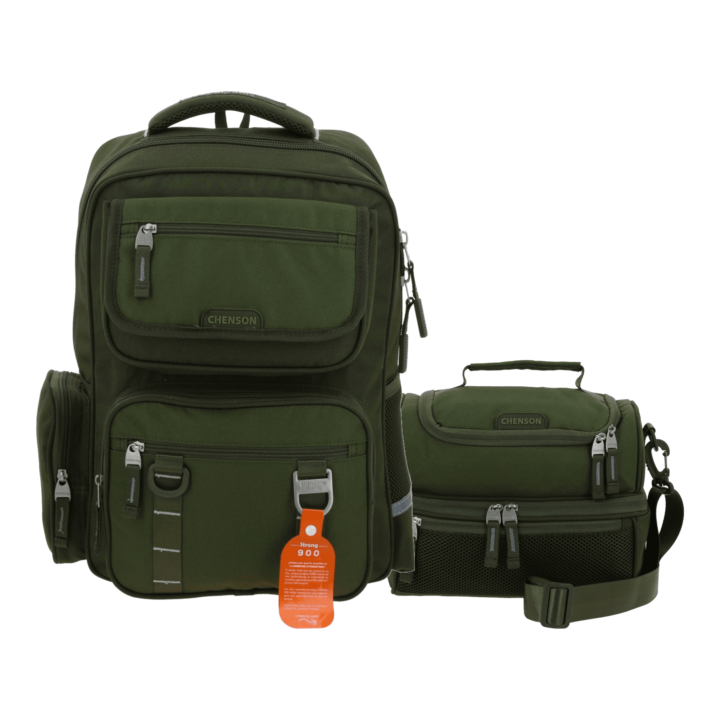 Kit Escolar Chenson Original (Mochila + Lonchera) Verde Seco - Modelo CO70911, modelo CO70911-A-KC2O