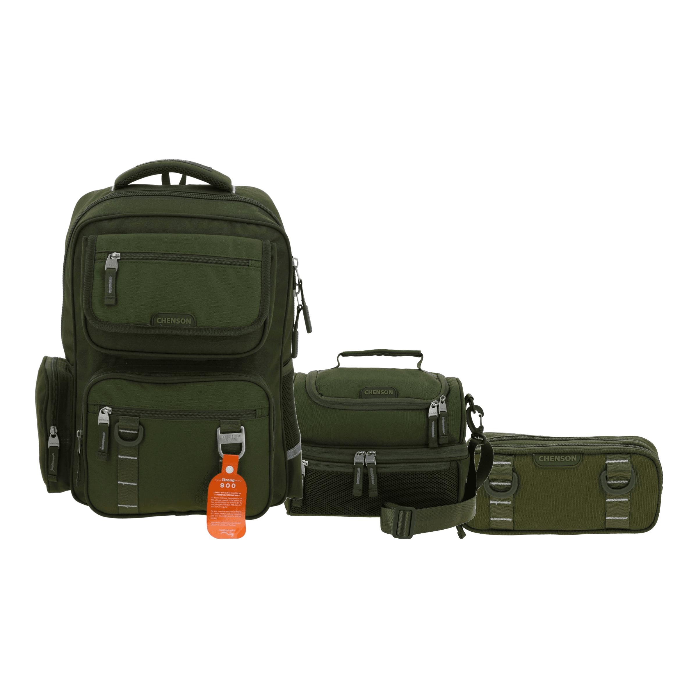 Kit Escolar Chenson Original (Mochila + Lonchera + Lapicera) Verde Seco - Modelo CO70911, modelo CO70911-A-KC3