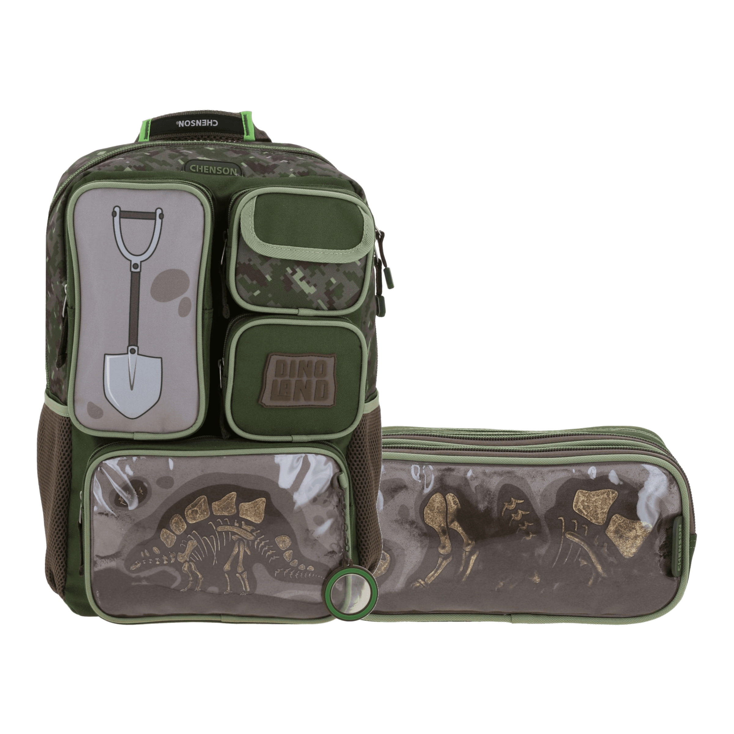 Kit Escolar Chenson Original (Mochila + Lapicera) Verde Seco, modelo CO71164-A-KC2A