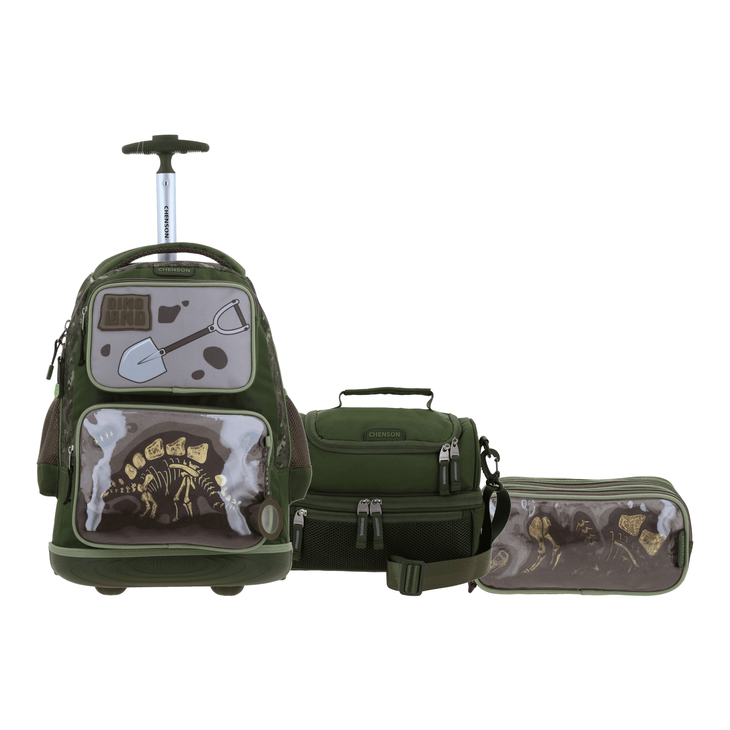 Kit Escolar Chenson Original (Mochila + Lonchera + Lapicera) Verde Seco, modelo CO71167-A-KB3