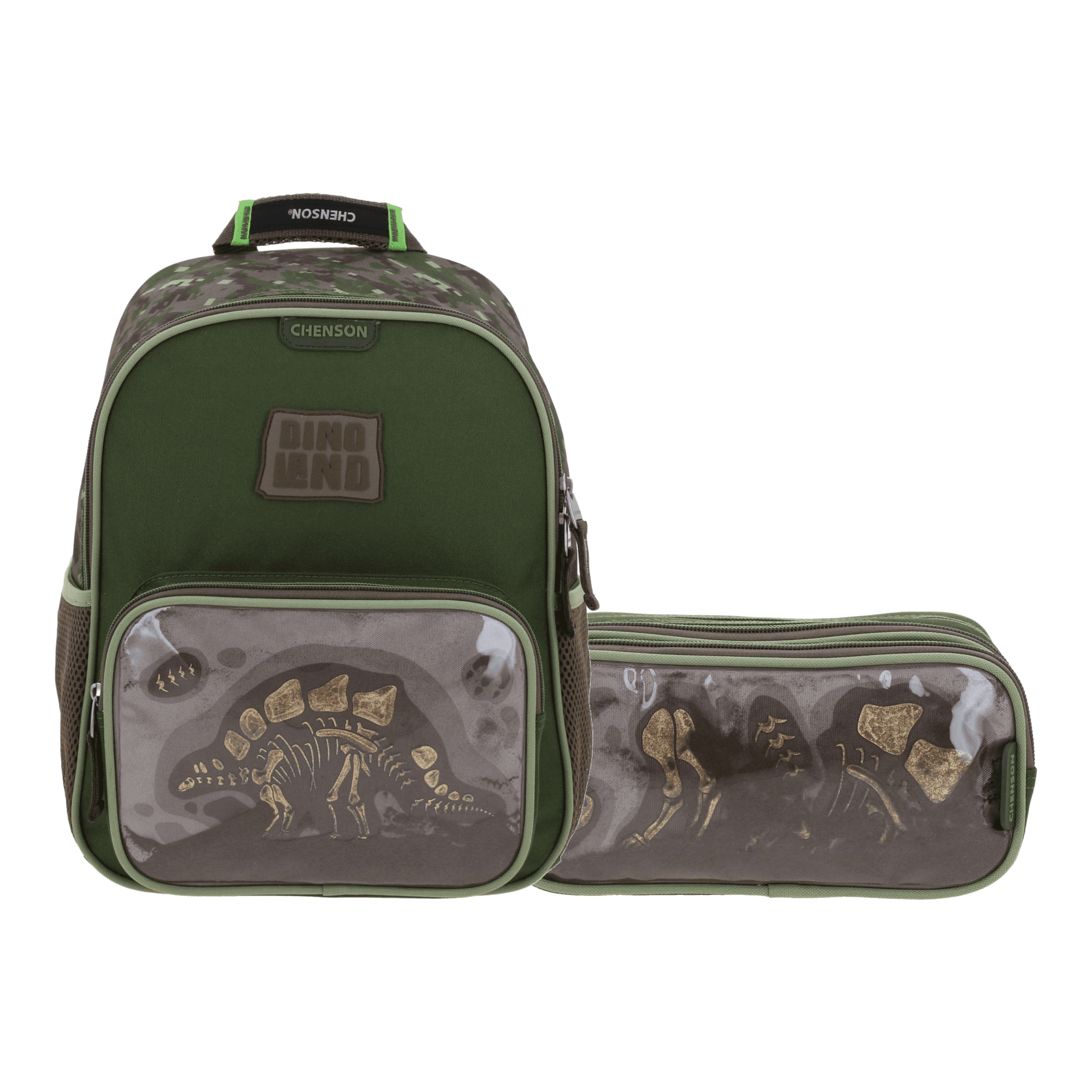 Kit Escolar Chenson Original (Mochila + Lapicera) Verde Seco, modelo CO71168-A-KC2A