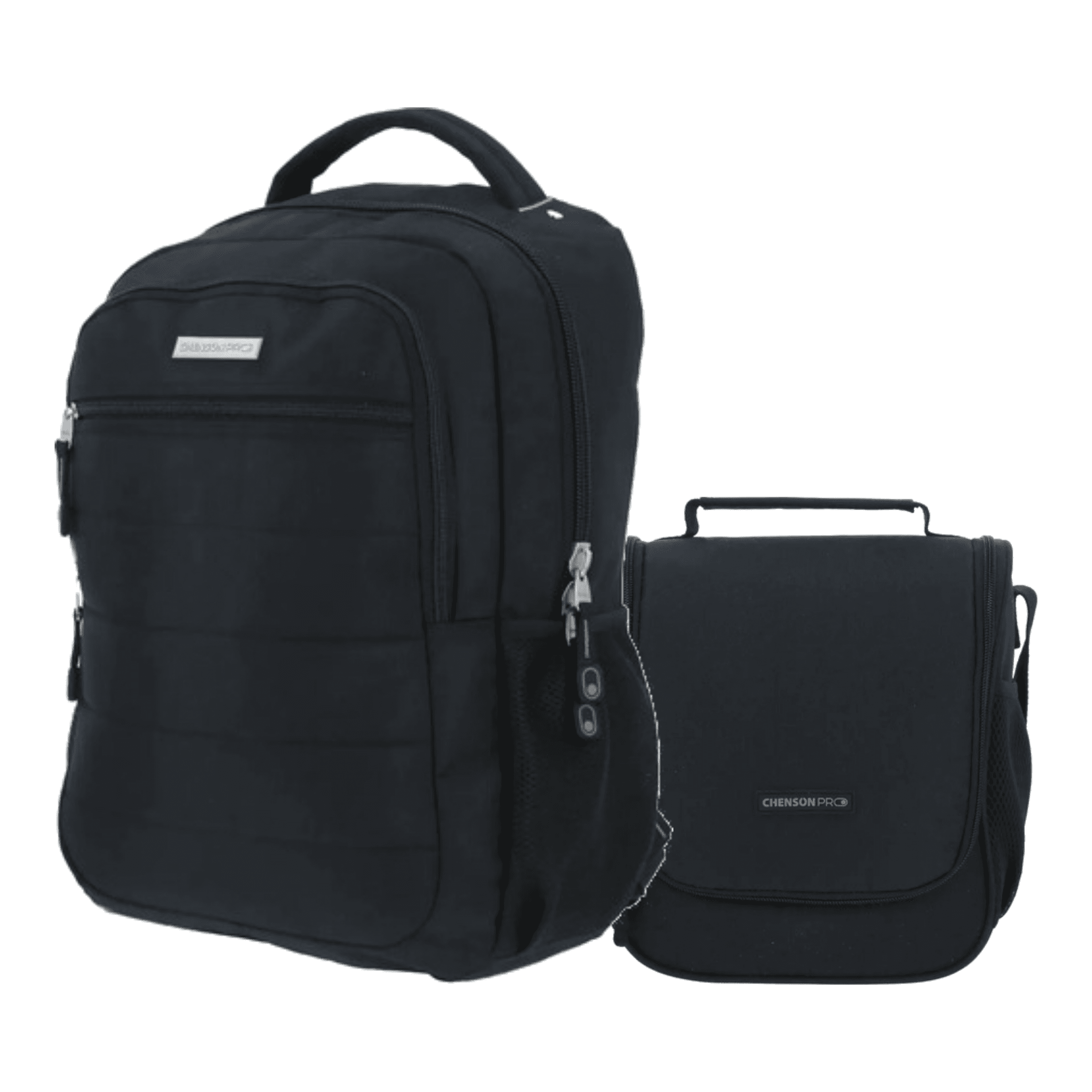 Kit Escolar Chenson Pro (Mochila + Lonchera) Negro - Modelo CP65925, modelo CP65925-3-KC2O