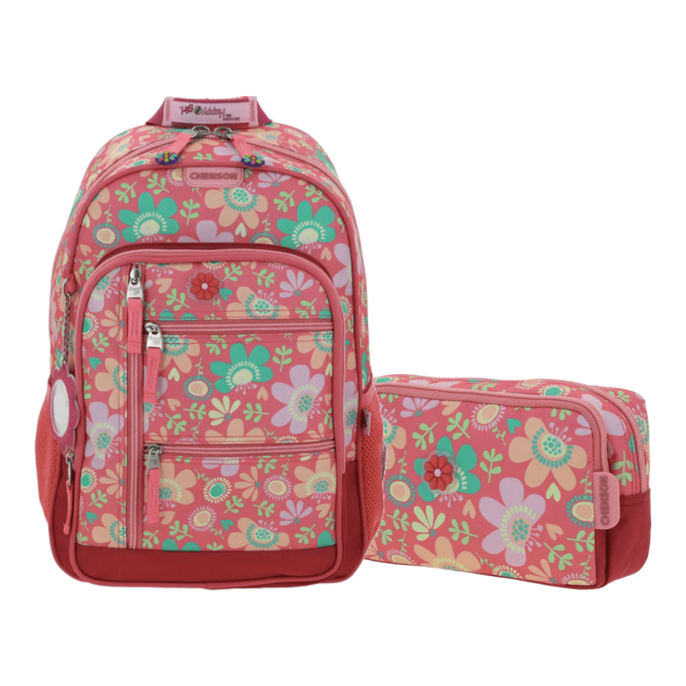 Kit Escolar Happy Girl by Chenson (Mochila + Lapicera) Rosa Infantil - Modelo HG66140, modelo HG66140-P-KC2A