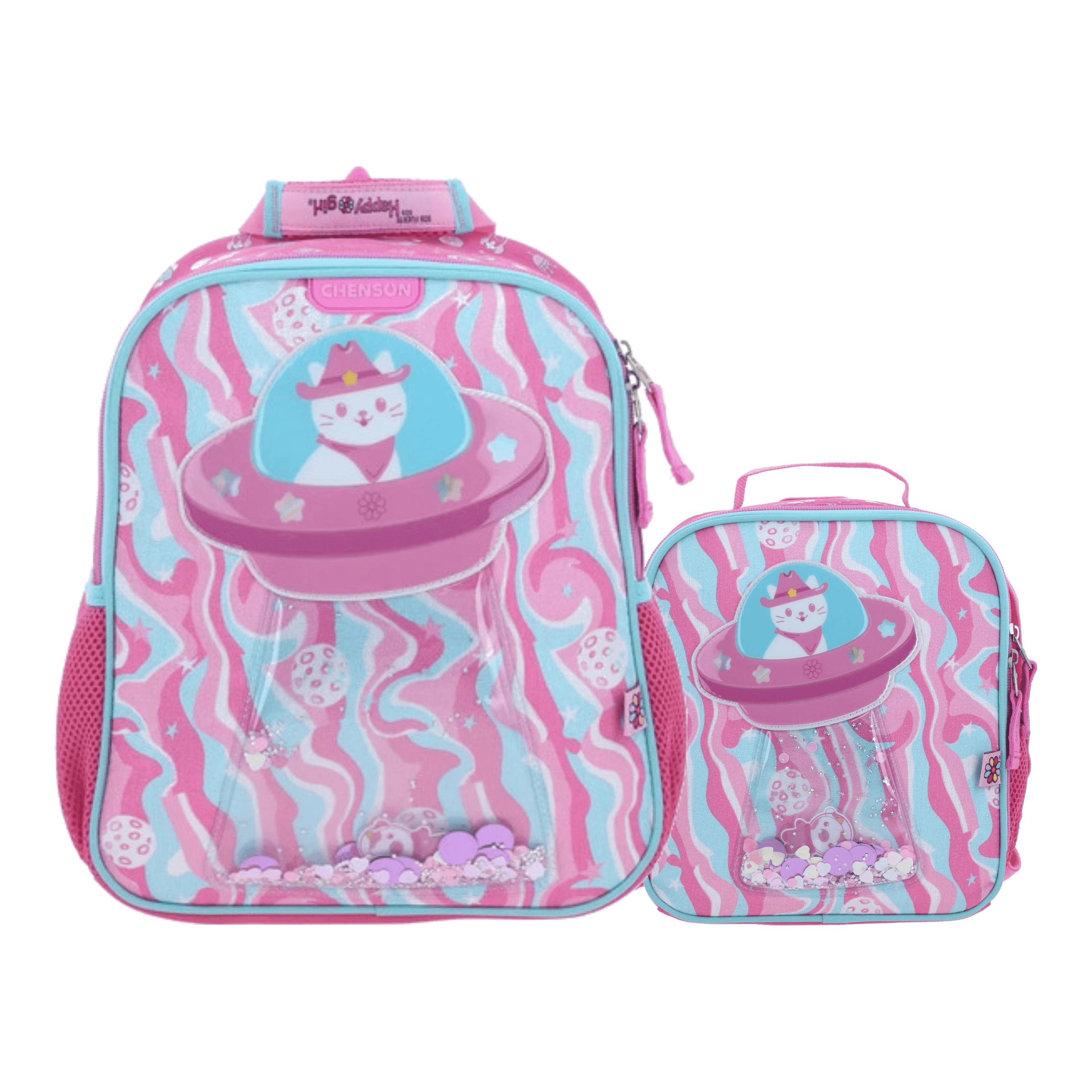 Kit Escolar Happy Girl by Chenson Mochila + Lonchera Rosa Infantil - Modelo HG70160, modelo HG70160-P-KC2O