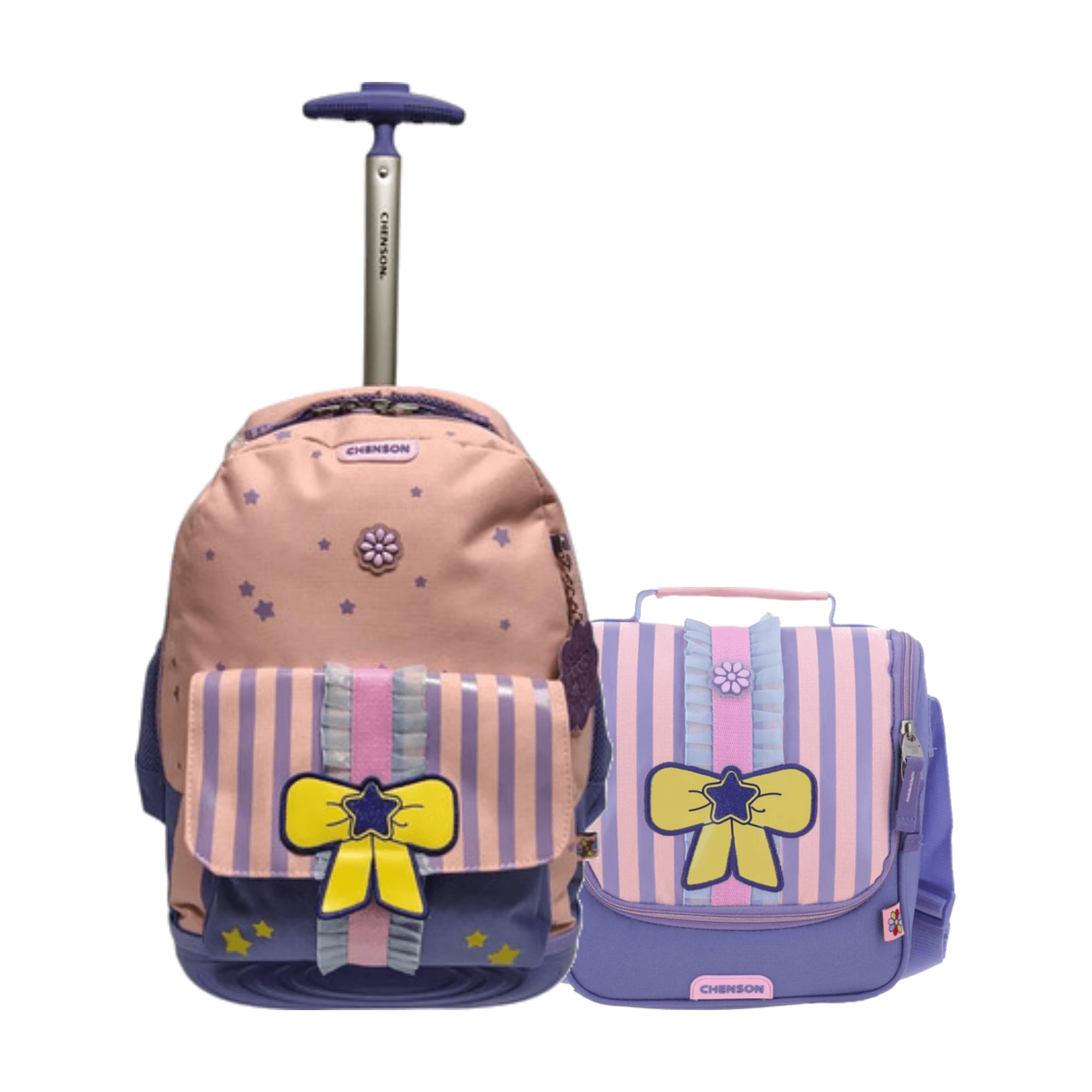 Kit Escolar Happy Girl by Chenson (Mochila con Ruedas + Lonchera) Rosa Infantil - Modelo HG70391, modelo HG70391-P-KB2O