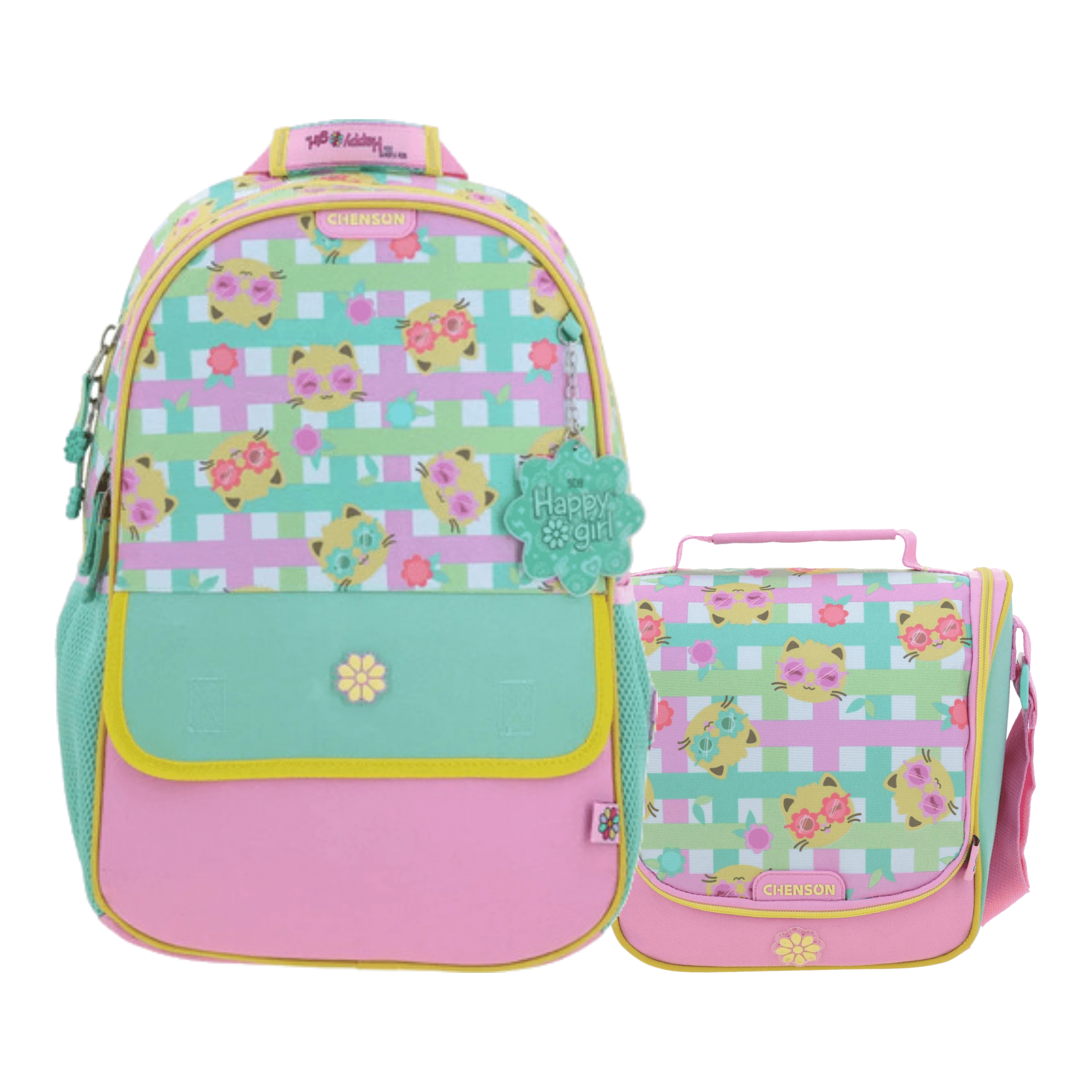Kit Escolar Happy Girl by Chenson (Mochila + Lonchera) Rosa Infantil - Modelo HG70706, modelo HG70706-P-KC2O