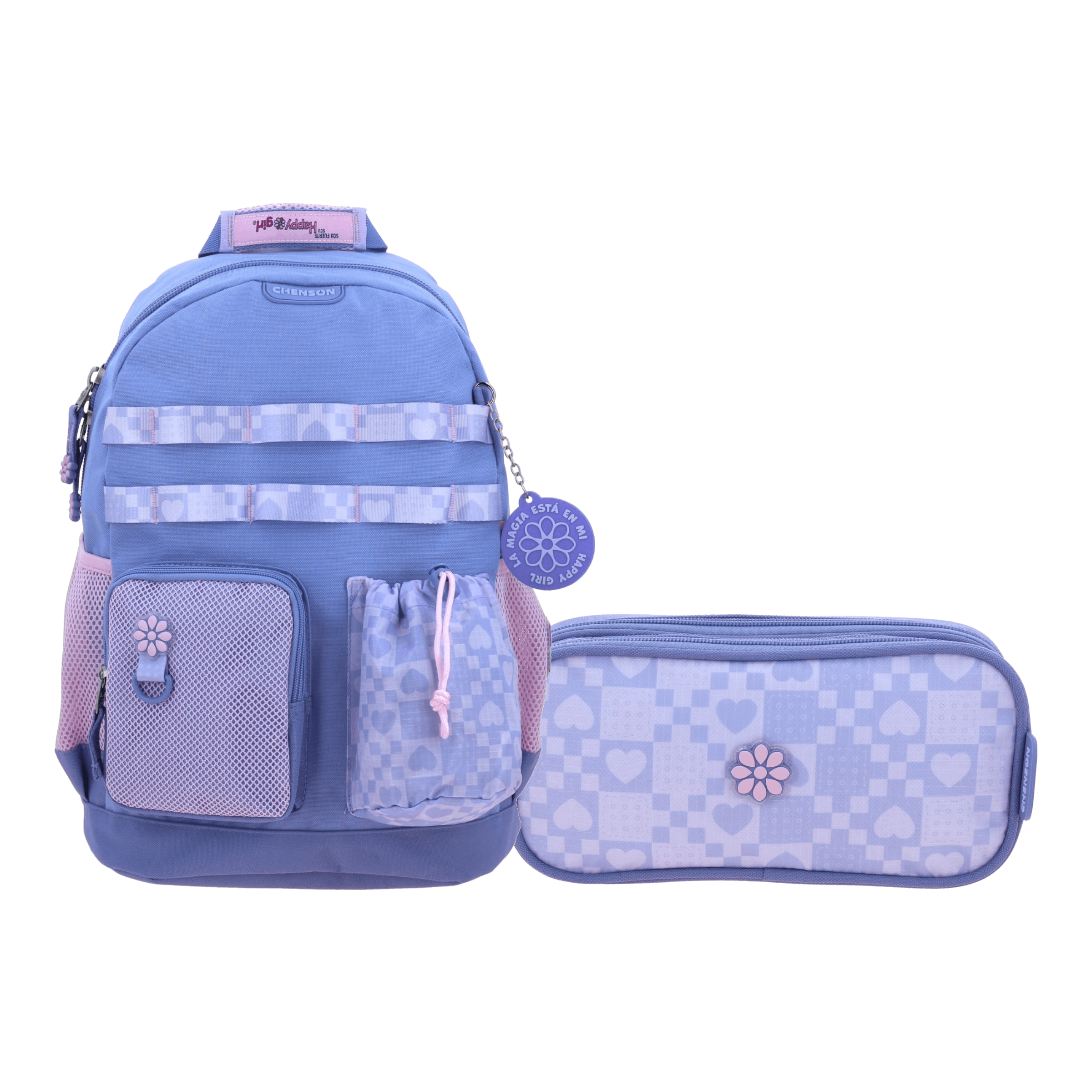 Kit Escolar Happy Girl by Chenson (Mochila + Lapicera) Uva Infantil - Modelo HG70897, modelo HG70897-U-KC2A
