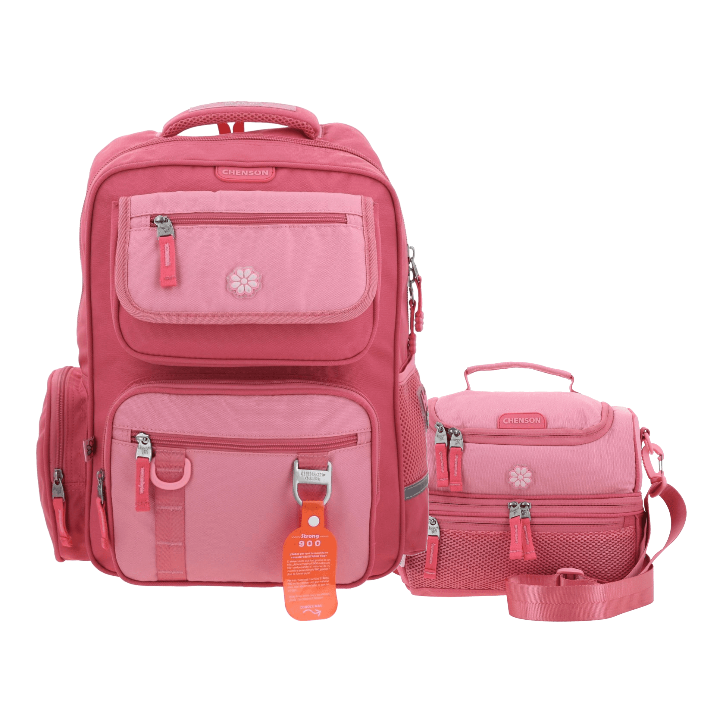 Kit Escolar Happy Girl by Chenson (Mochila + Lonchera) Rosa Infantil - Modelo HG70914, modelo HG70914-P-KC2O