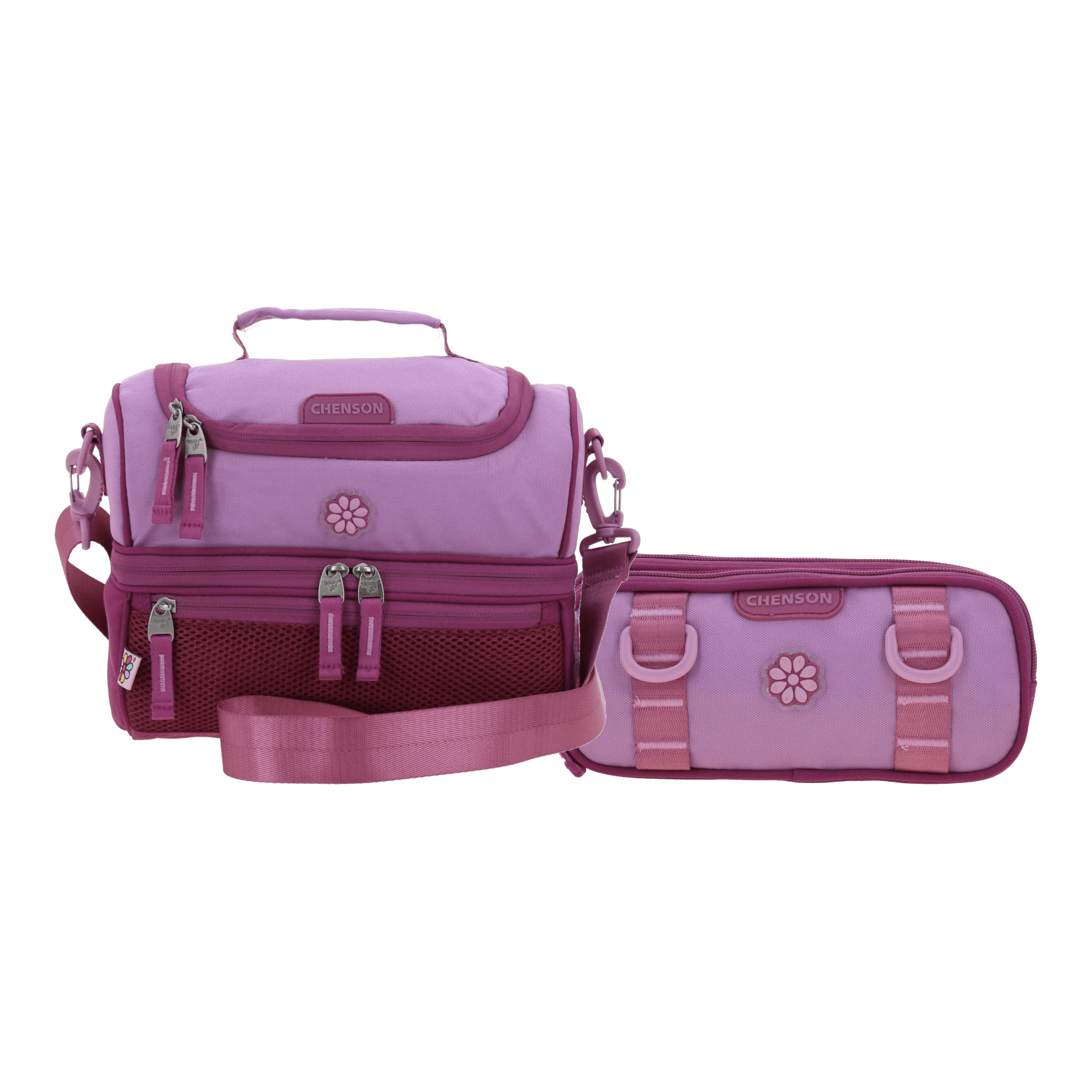 Kit Escolar Happy Girl by Chenson (Lonchera + Lapicera) Uva Infantil - Modelo HG70915, modelo HG70915-U-K2OA