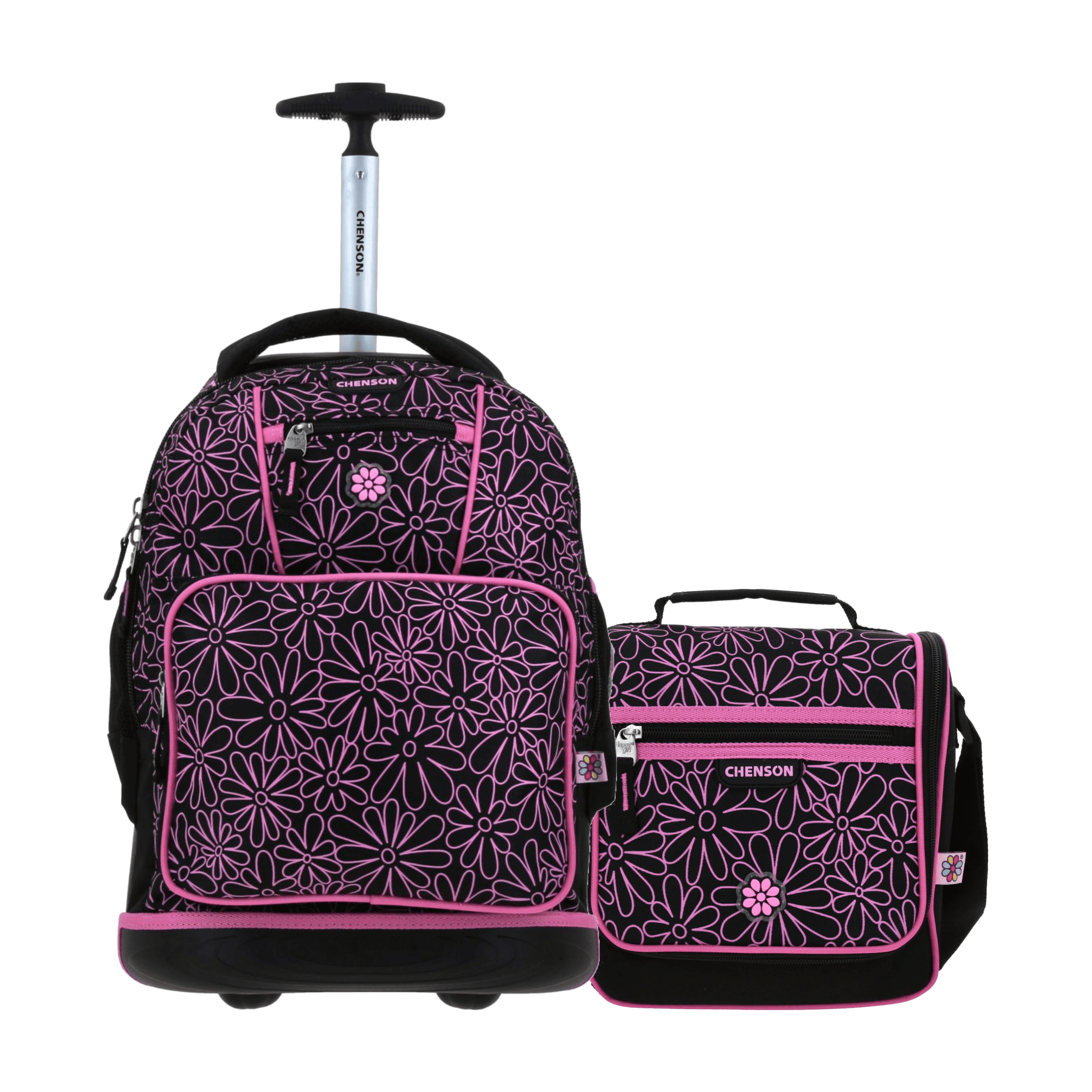 Kit Escolar Happy Girl by Chenson (Mochila con Ruedas + Lonchera) Negro Infantil - Modelo HG70942, modelo HG70942-3-KB2O
