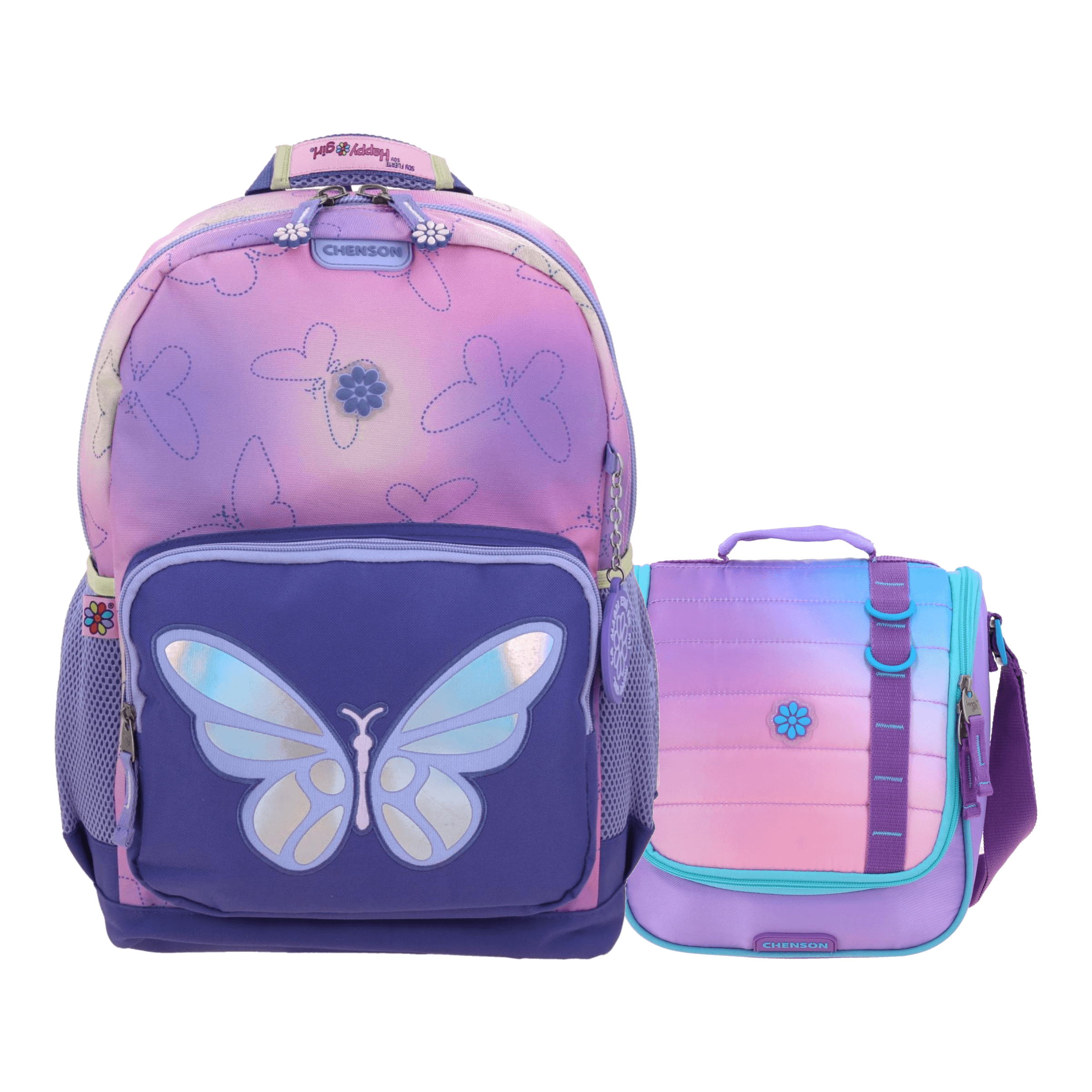 Kit Escolar Happy Girl by Chenson (Mochila + Lonchera) Uva Infantil - Modelo HG70969, modelo HG70969-U-KC2O