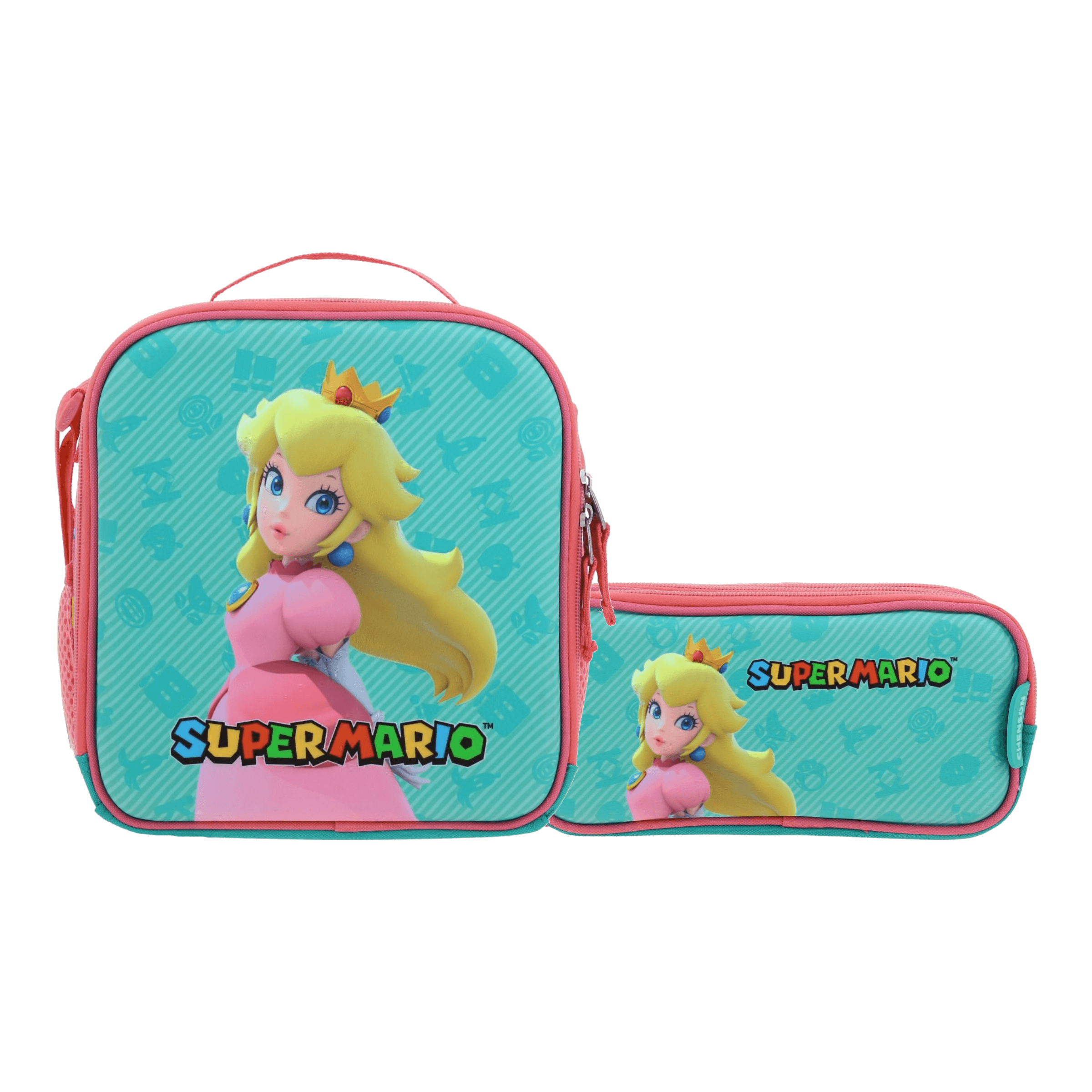 Kit Escolar Mario Bros by Chenson (Lonchera + Lapicera) Rosa Infantil - Modelo MB66350, modelo MB66350-P-K2OA