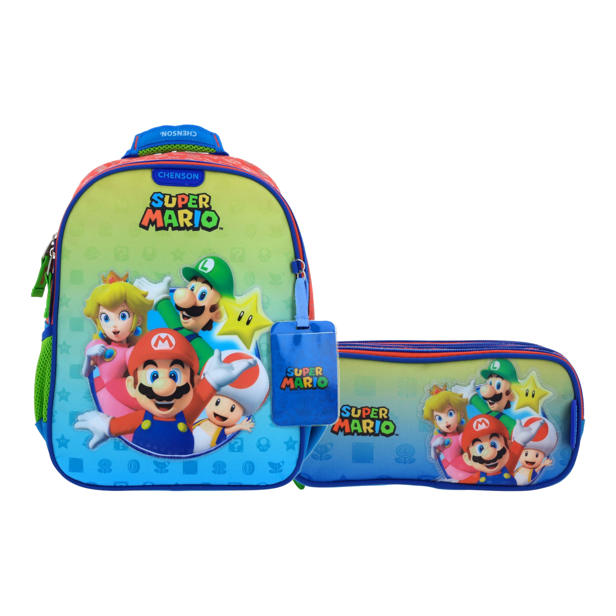 Kit Escolar Mario Bros by Chenson (Mochila + Lapicera) Rojo Infantil - Modelo MB66458, modelo MB66458-R-KC2A