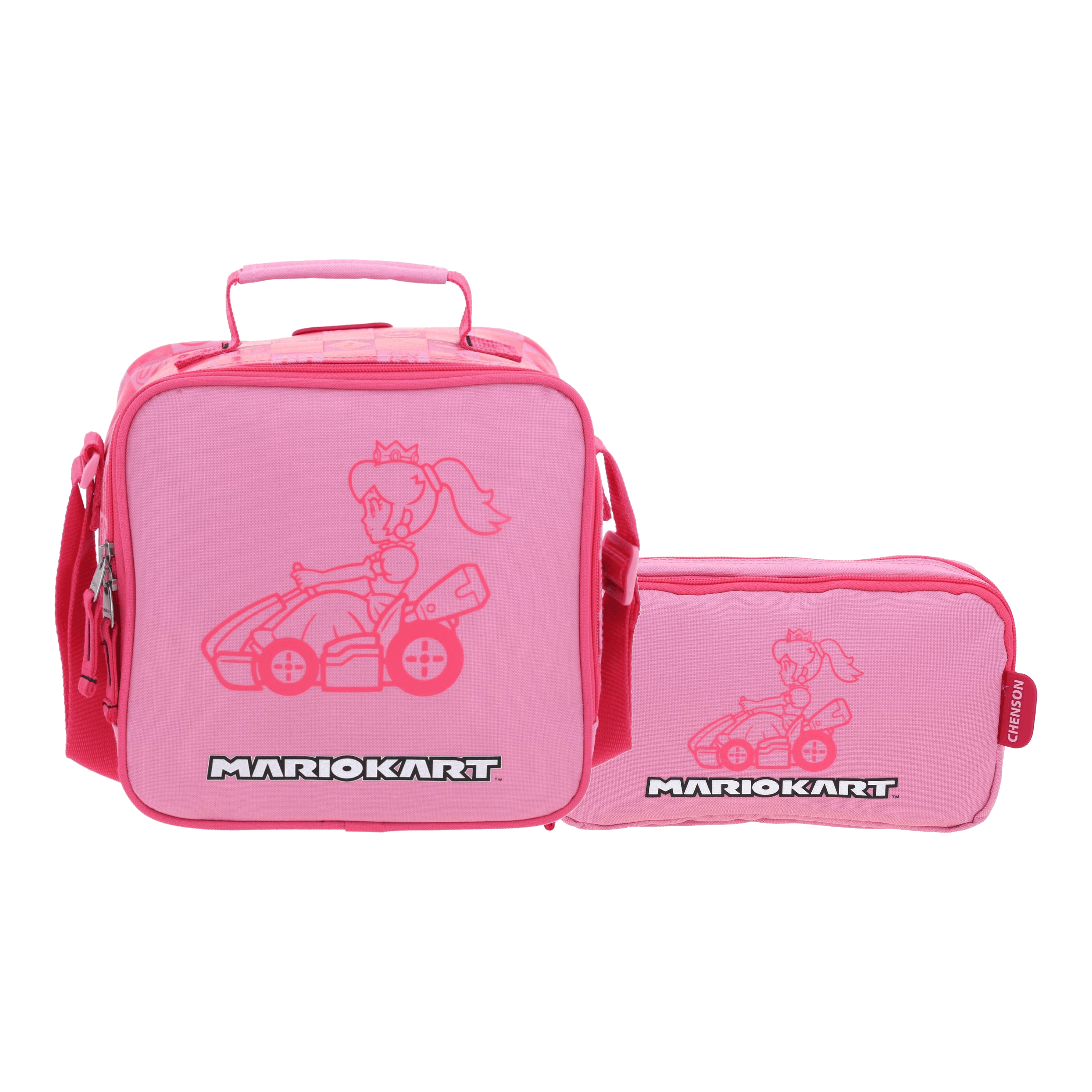 Kit Escolar Mario Bros by Chenson (Lonchera + Lapicera) Rosa Infantil - Modelo MB70360, modelo MB70360-P-K2OA