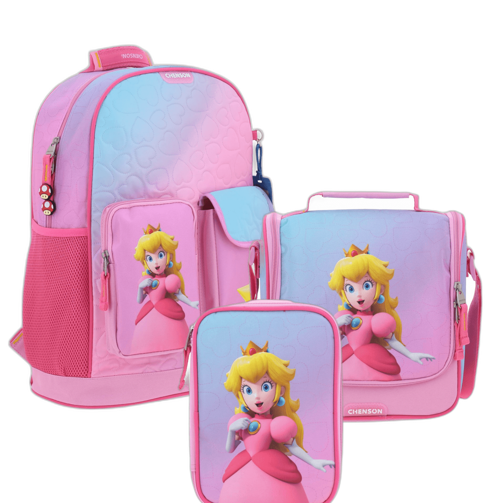 Kit Escolar Mario Bros by Chenson (Mochila + Lonchera + Lapicera) infantil, modelo MB70430-KC3