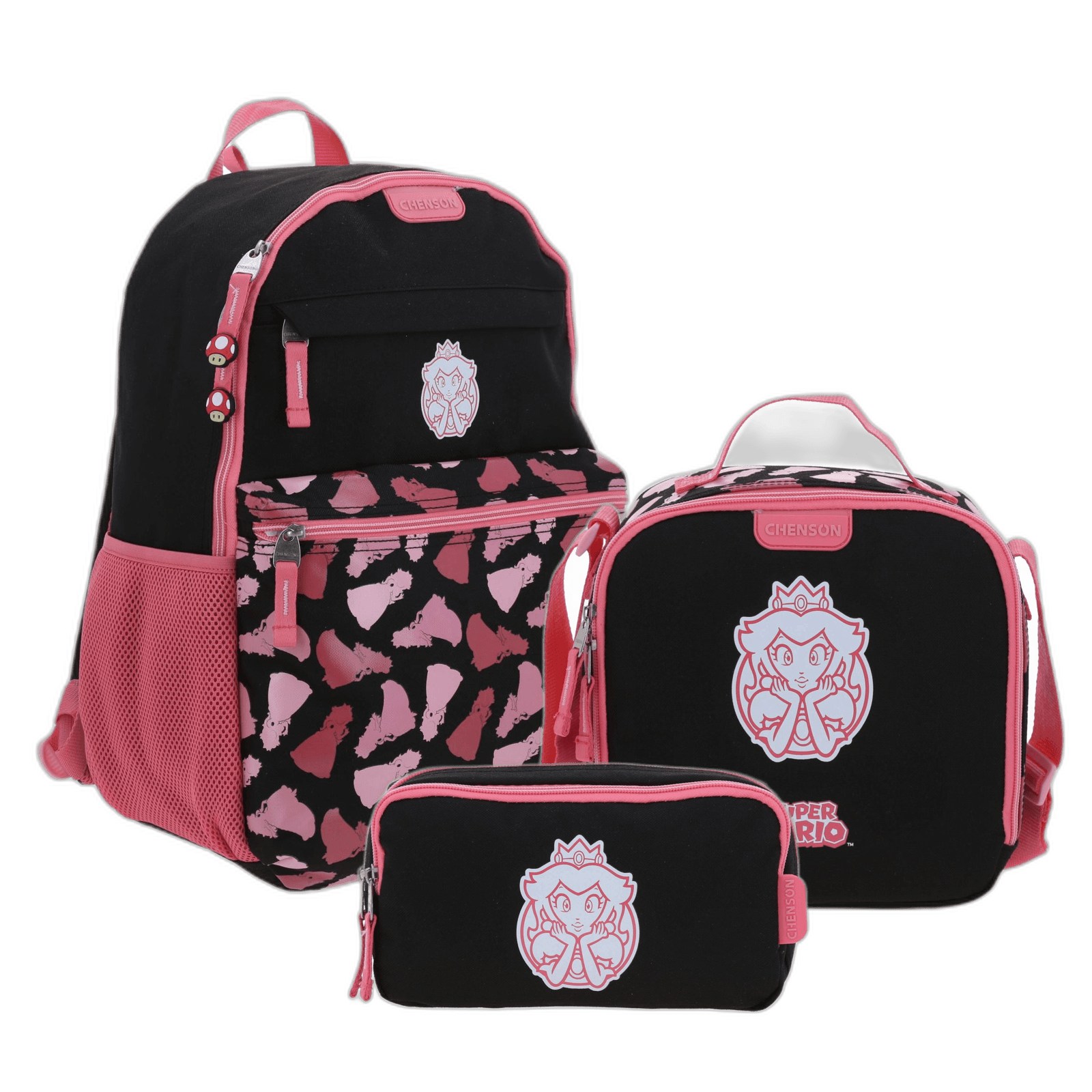 Kit Escolar Mario Bros by Chenson (Mochila + Lonchera + Lapicera) infantil, modelo MB70669-KC3
