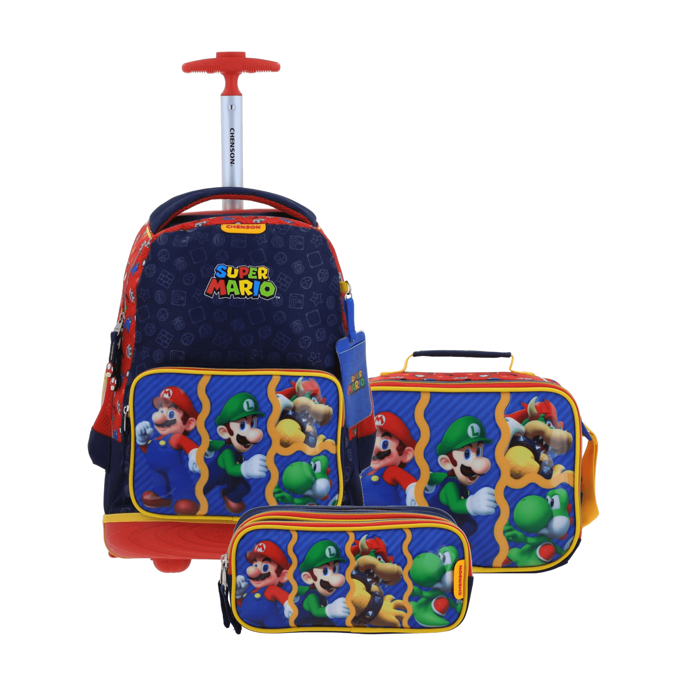 Kit Escolar Mario Bros by Chenson Mochila + Mochila + Mochila Rojo Infantil, modelo MB71084-R-KB3