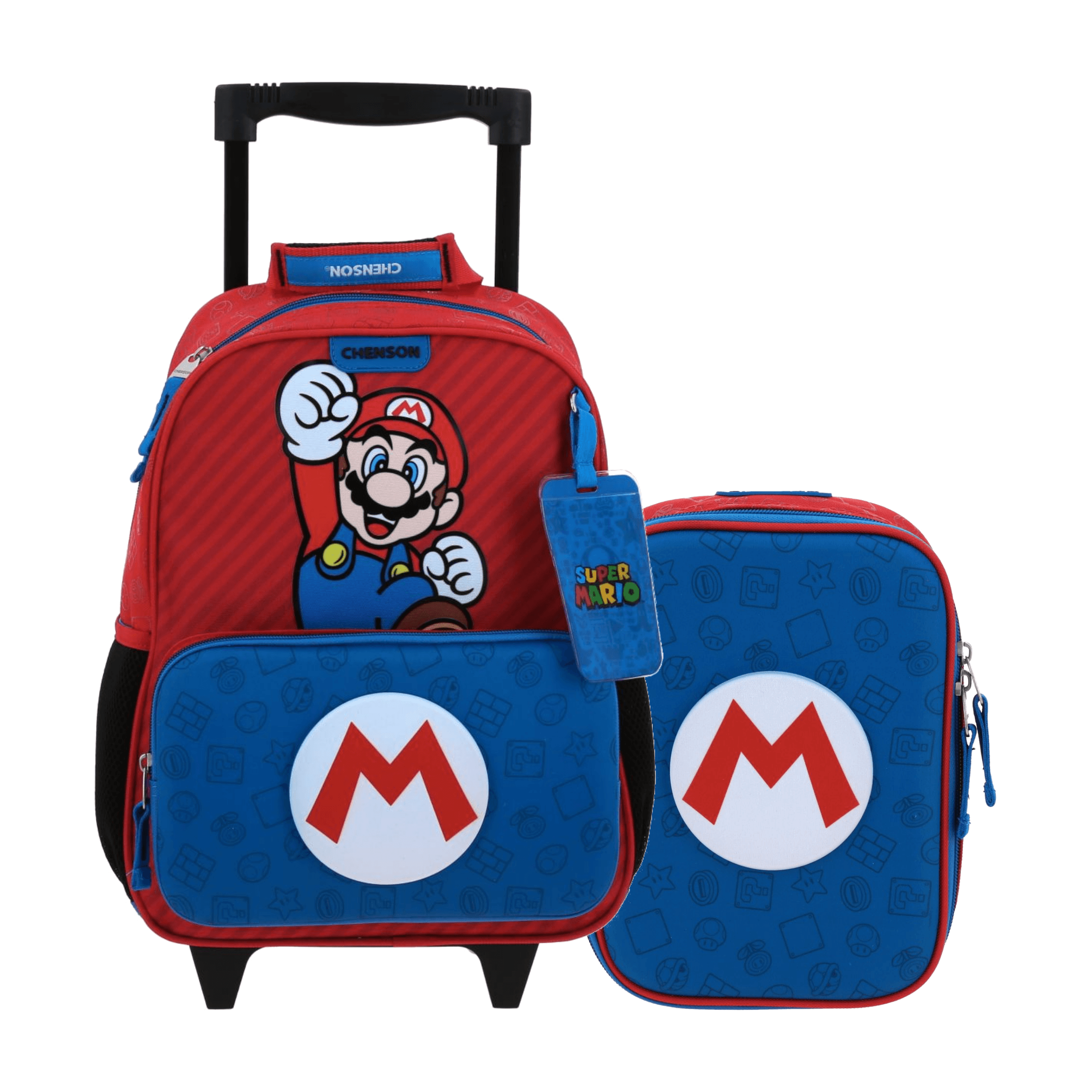 Kit Escolar Mario Bros by Chenson (Mochila + Lapicera) Azul Infantil, modelo MB71109-9-KB2A