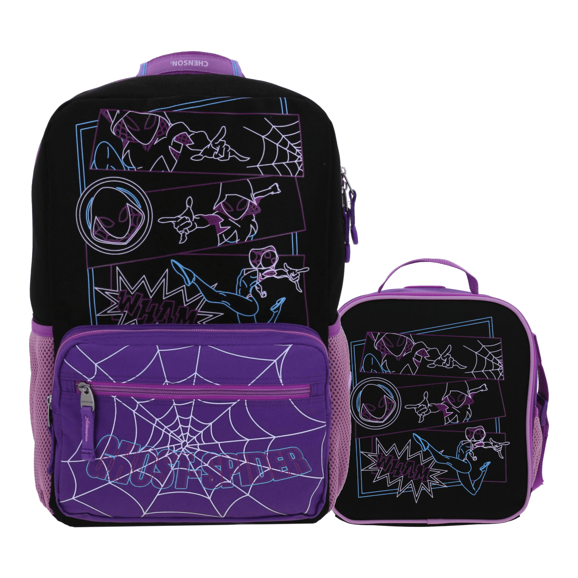 Kit Escolar Spider-Man Miles Morales by Chenson (Mochila + Lonchera) Negro Infantil - Modelo MM70310, modelo MM70310-3-KC2O