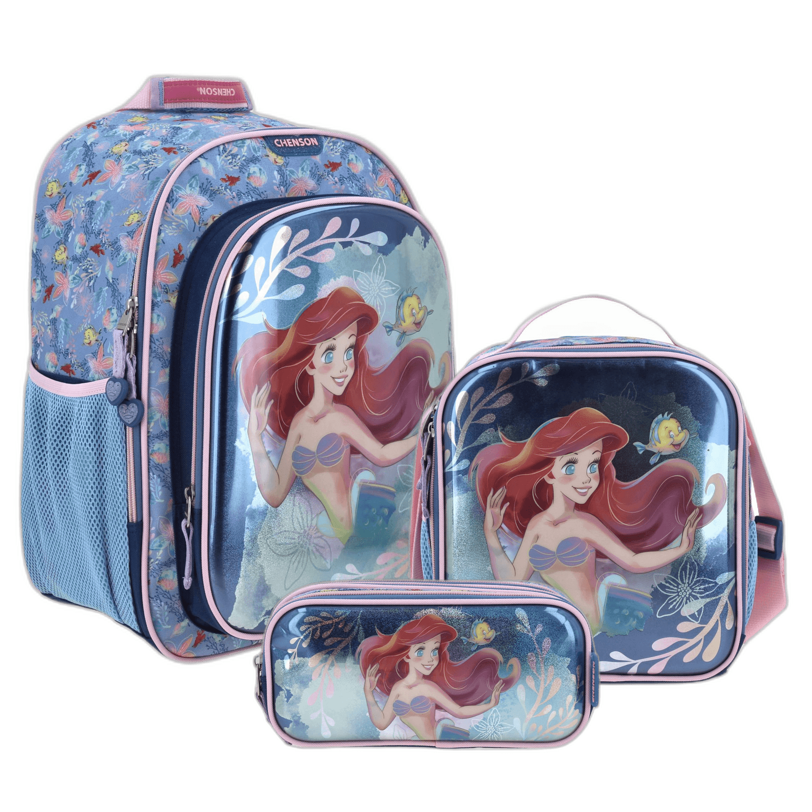 Kit Escolar Princesas by Chenson (Mochila + Lonchera + Lapicera) infantil, modelo PR70152-KC3