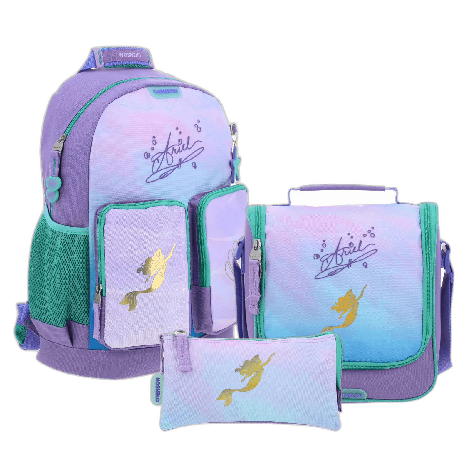 Kit Escolar Princesas by Chenson (Mochila + Lonchera + Lapicera) infantil, modelo PR70266-KC3