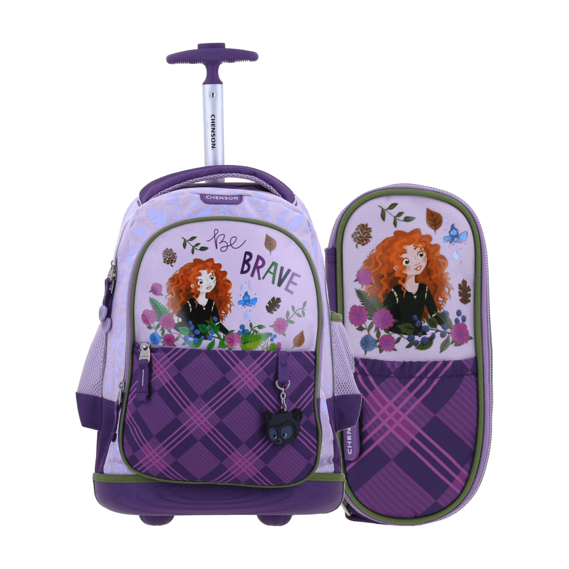 Kit Escolar Princesa Mérida by Chenson (Mochila + Lapicera) Uva Infantil - Modelo PR70906, modelo PR70906-U-KB2A