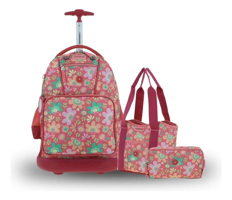 Kit Escolar Happy Girl by Chenson (Mochila + Lonchera + Lapicera) infantil, modelo HG66143-KB3