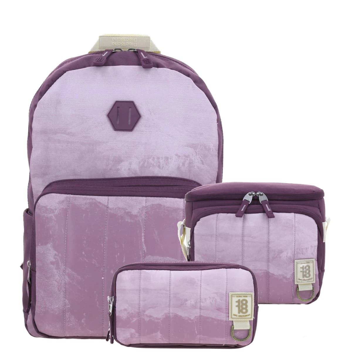 Kit Escolar 1818 by Chenson (Mochila + Lonchera + Lapicera) juvenil, modelo 1866199P-KC3