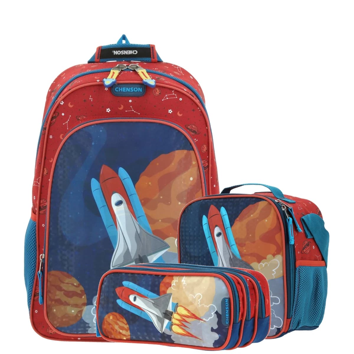 Kit Escolar Chenson Original (Mochila + Lonchera + Lapicera), modelo CO66202-KC3