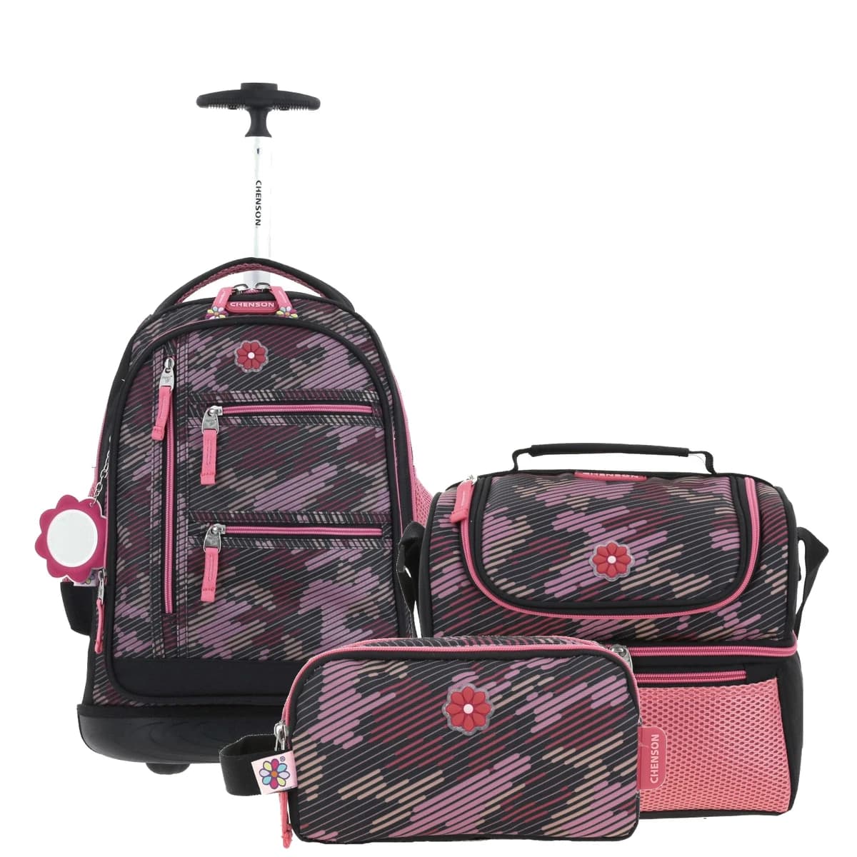 Kit Escolar Happy Girl by Chenson (Mochila + Lonchera + Lapicera) infantil, modelo HG66496-KB3