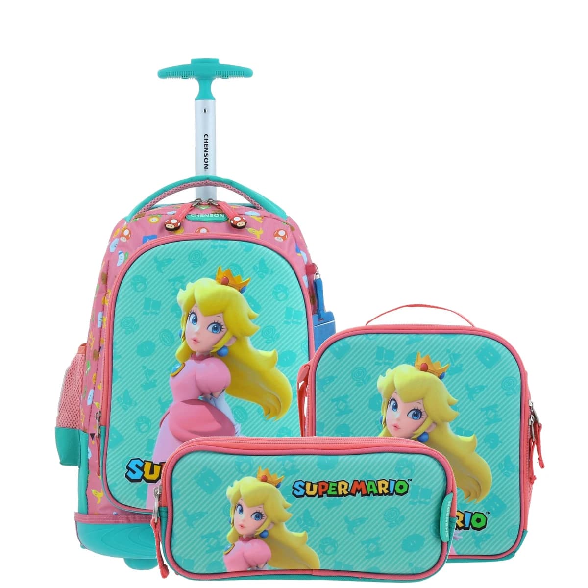 Kit Escolar Princesa Peach by Chenson (Mochila + Lonchera + Lapicera) infantil., modelo MB66503-KB3