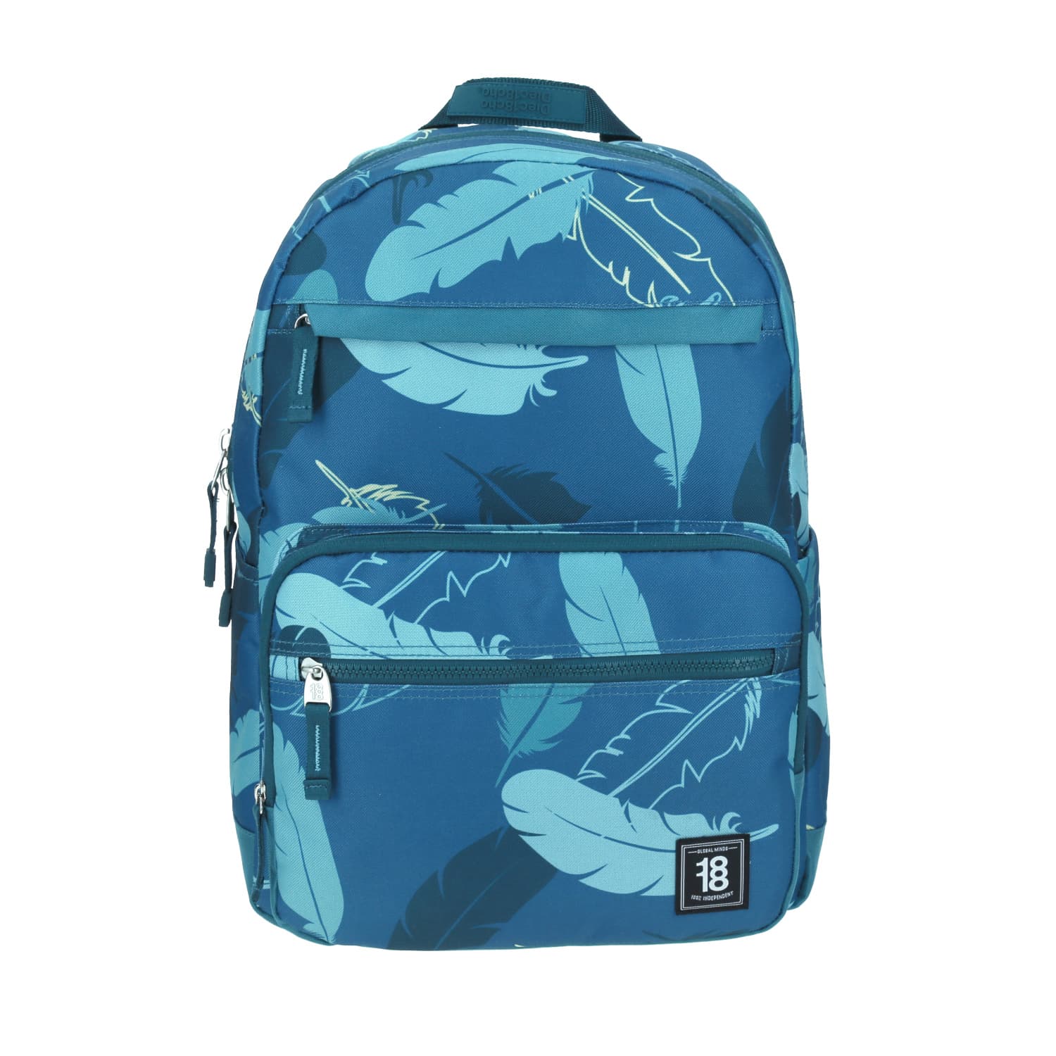 Mochila escolar juvenil 1818 by Chenson verde con amplio compartimento, modelo 1865755-G