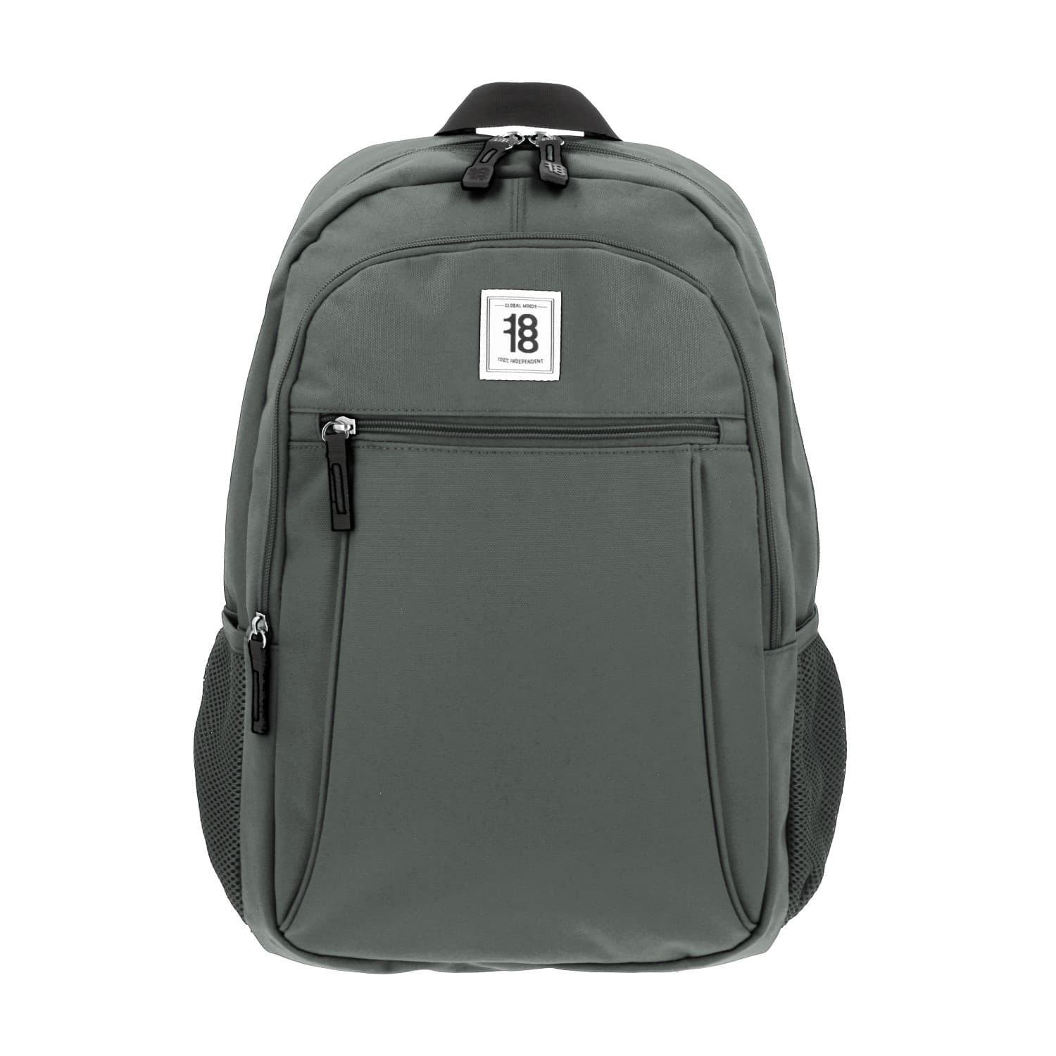 Mochila escolar juvenil 1818 by Chenson color gris con amplios compartimentos, modelo 1865949-2