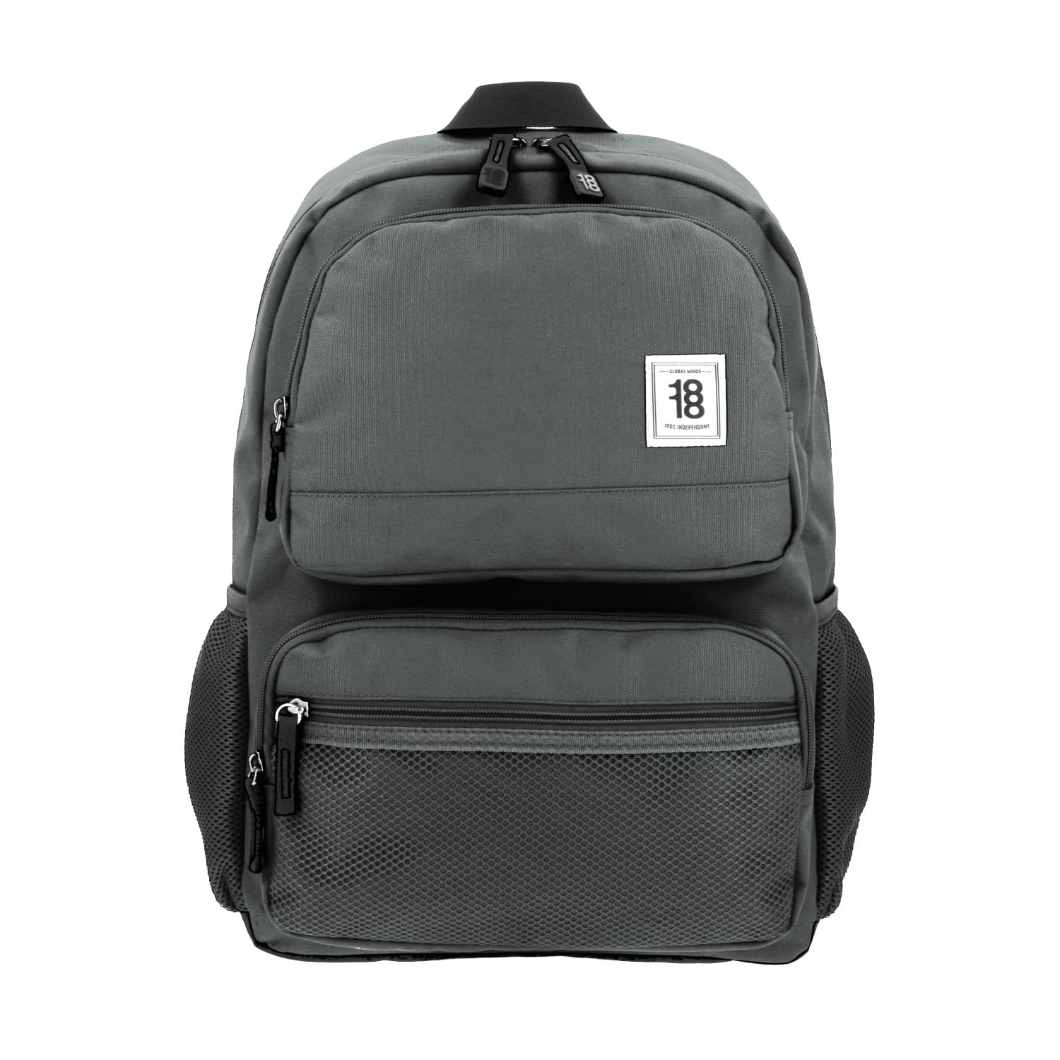 Mochila escolar juvenil 1818 by Chenson gris con amplio espacio, modelo 1865951-2