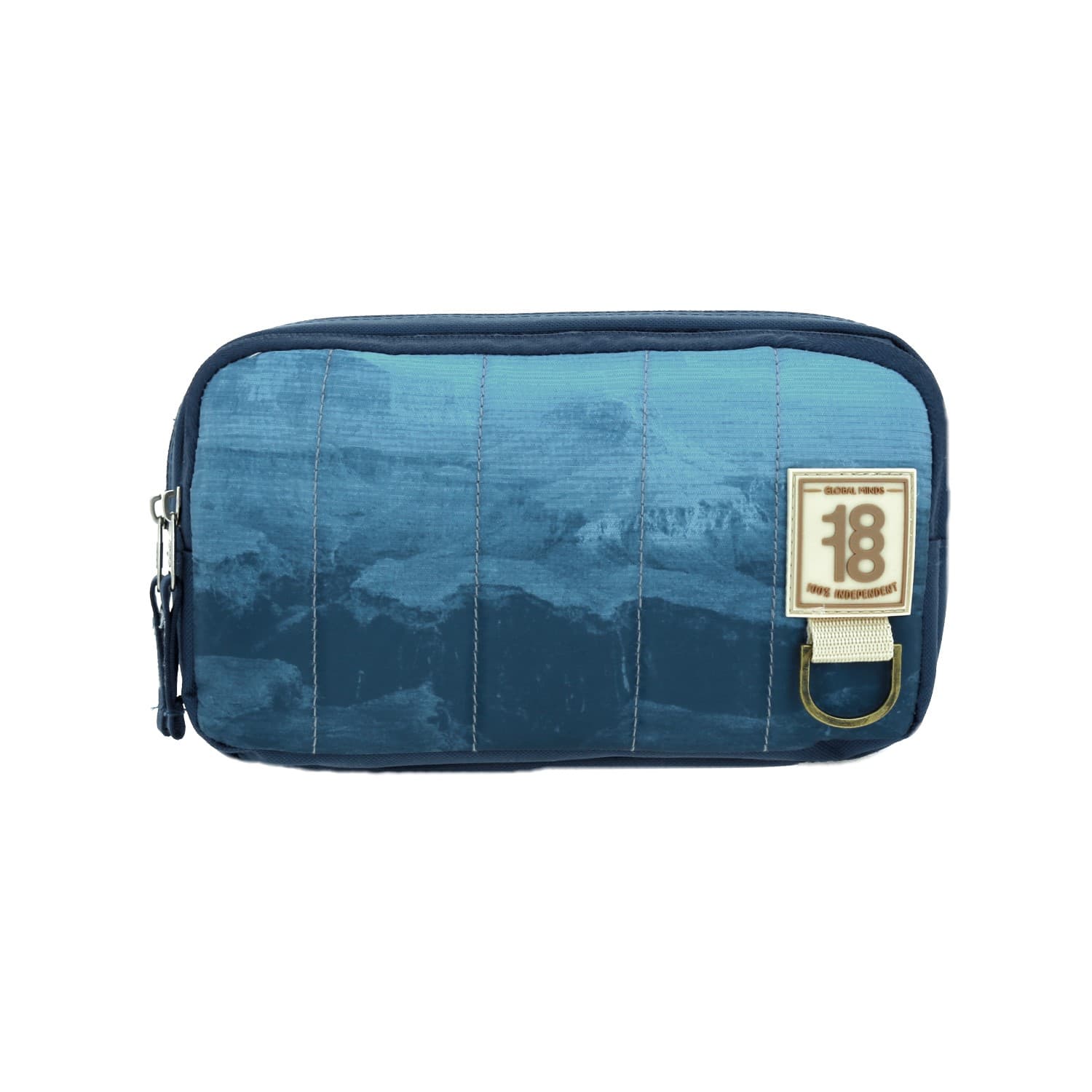 Lapicera escolar juvenil 1818 by Chenson azul con doble compartimento, modelo 1866201-9