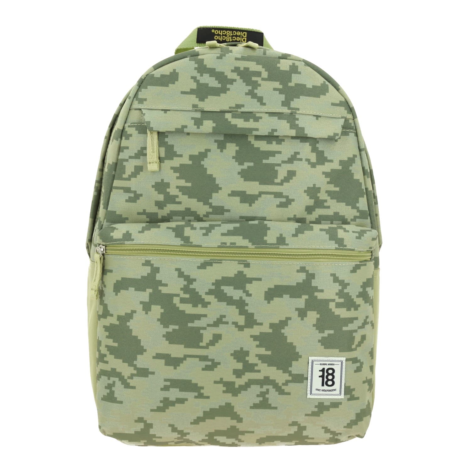 Mochila escolar juvenil 1818 by Chenson color verde seco con amplio compartimento, modelo 1866485-A