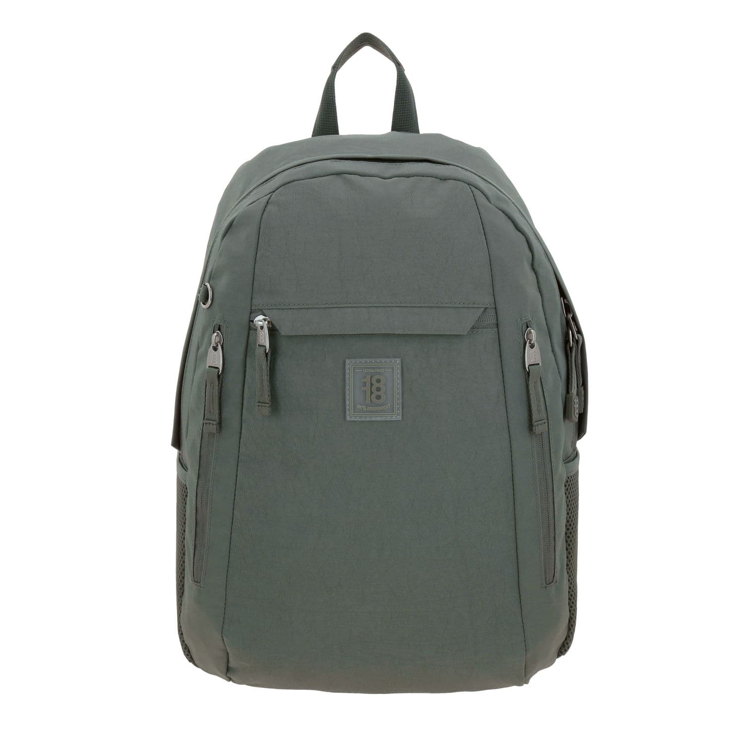 Mochila escolar juvenil 1818 by Chenson verde seco con compartimentos amplios, modelo 1866544-A