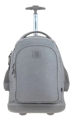 Kit Escolar 1818 by Chenson Gris (Mochila con Ruedas + Lonchera + Lapicera) | Juvenil - Modelo 1870145-137, modelo 1870145-2-KC3-137