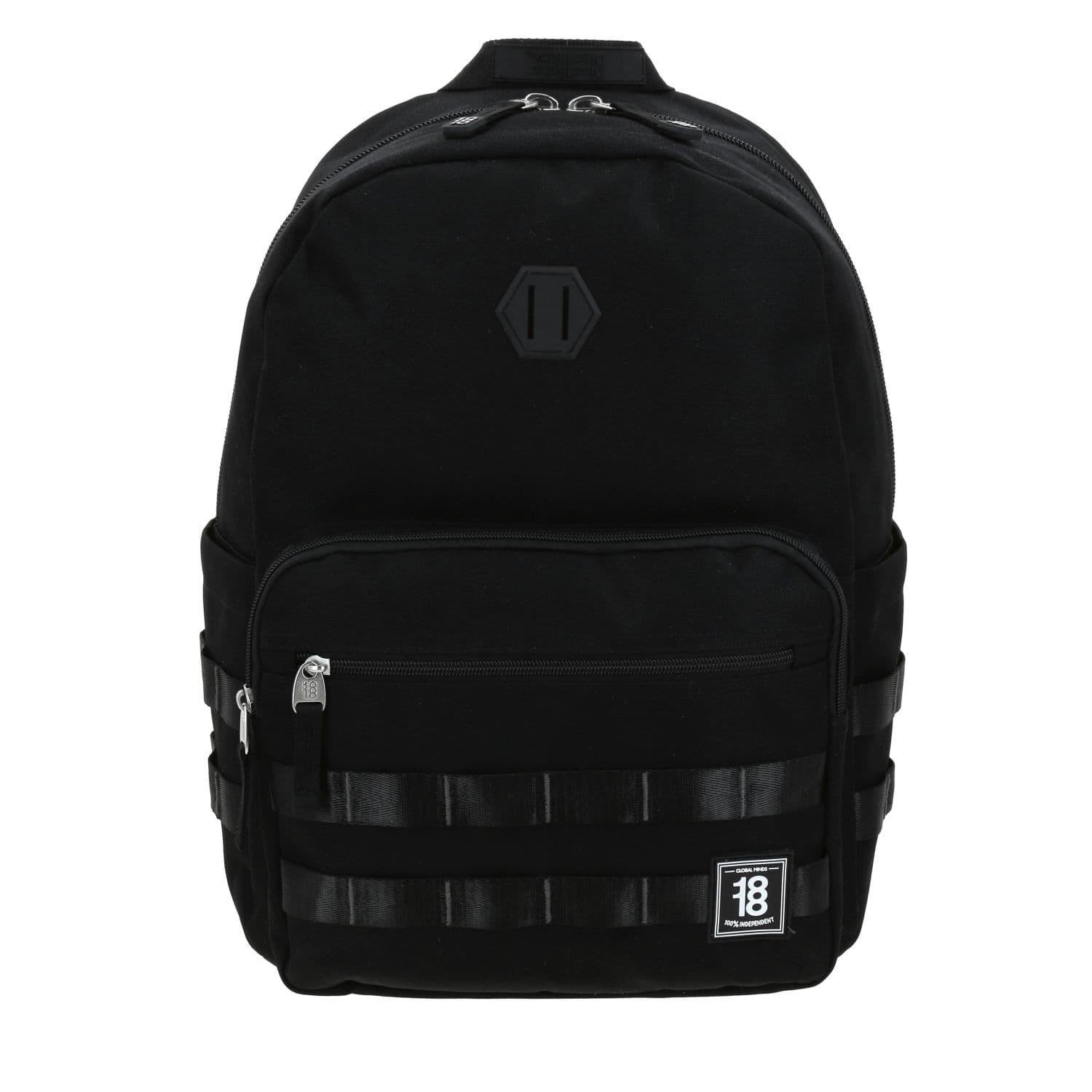Mochila escolar juvenil 1818 by Chenson negra con gran funcionalidad, modelo 1870185-3
